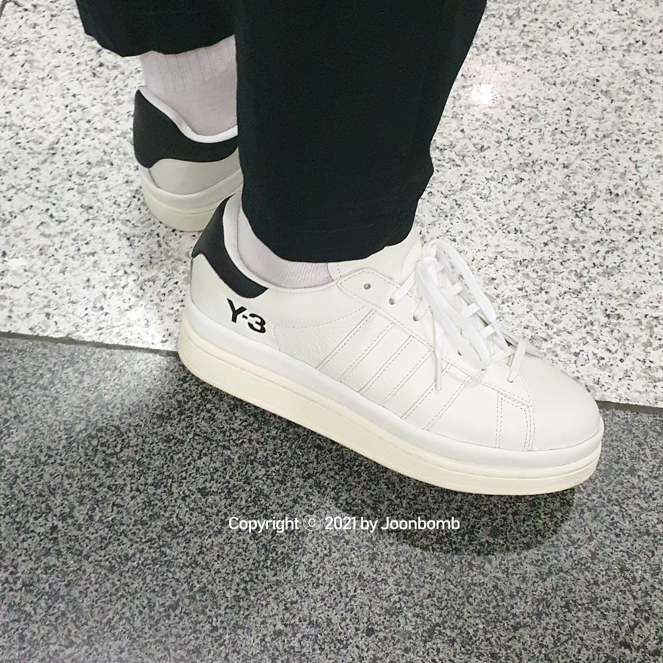 Y-3 Hicho White Black 착용 스타일