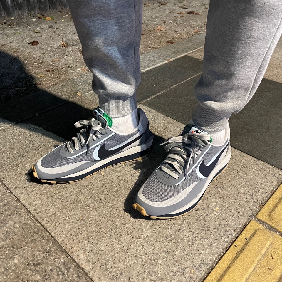 Nike x Sacai x Clot LDWaffle Cool Grey 착용 스타일