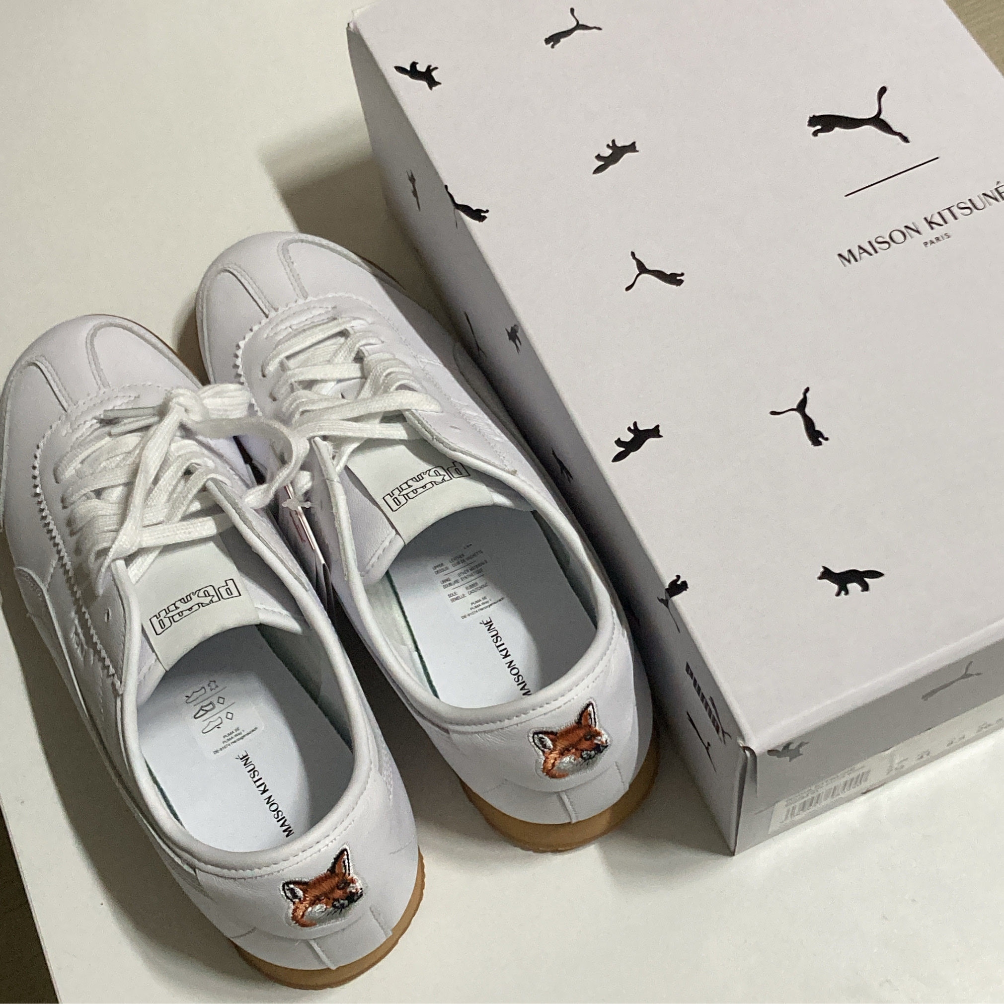 Puma x Maison Kitsune Roma White 착용 스타일