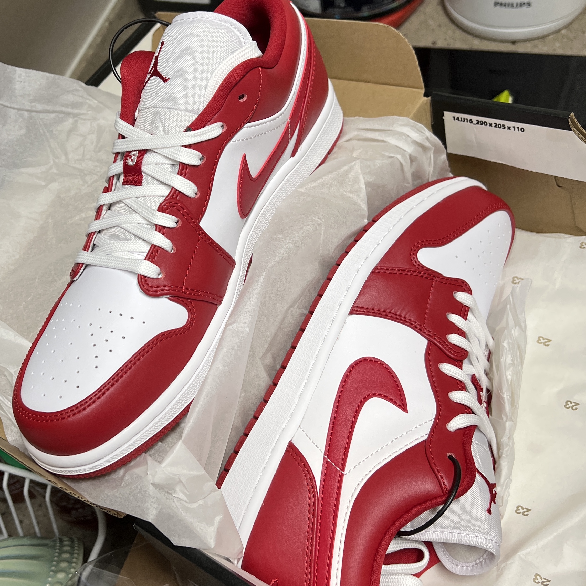 Jordan 1 Low Gym Red White 착용 스타일 - 3