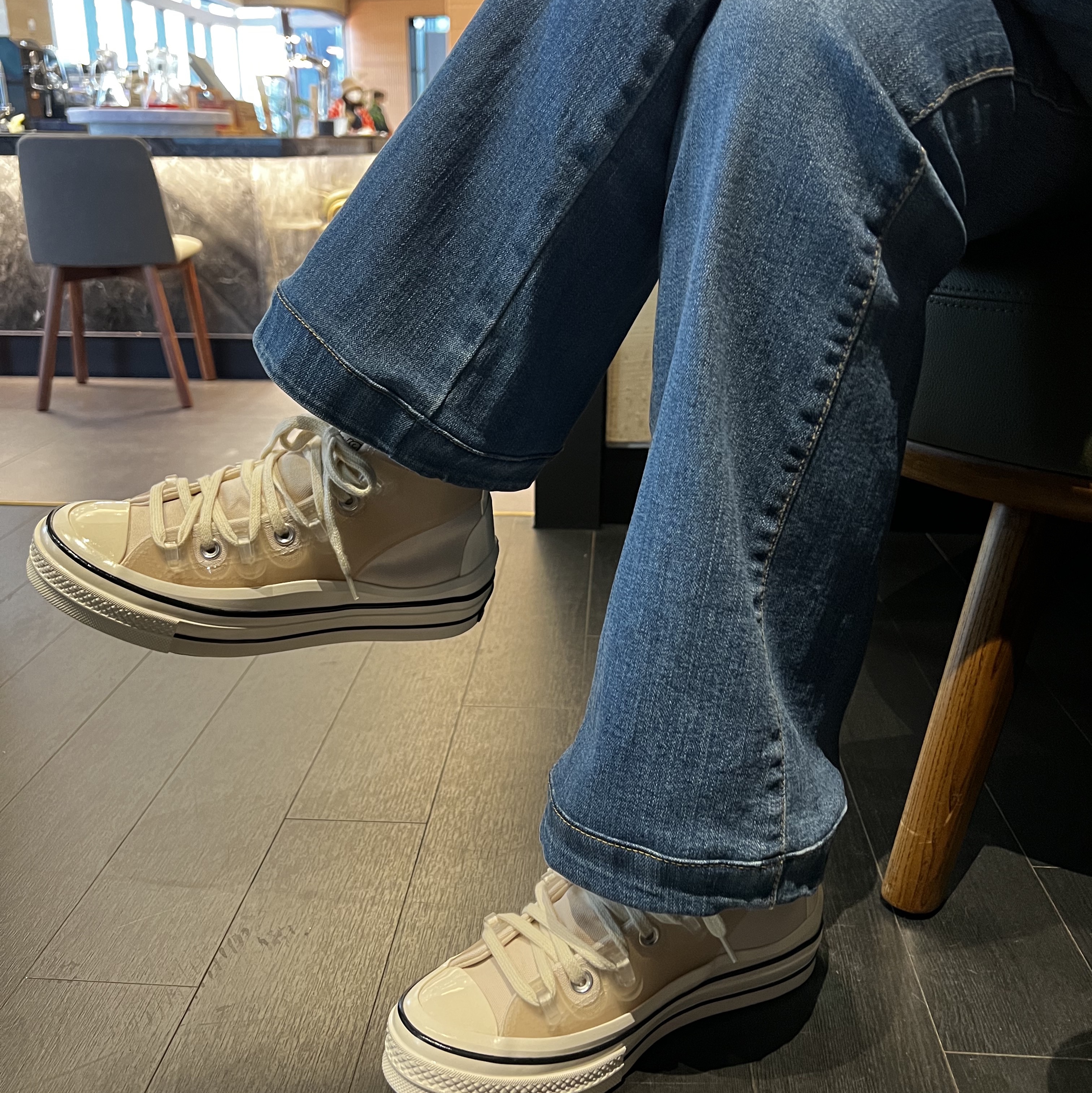 Converse x Kim Jones Chuck 70 Utility Wave High Natural Ivory 착용 스타일