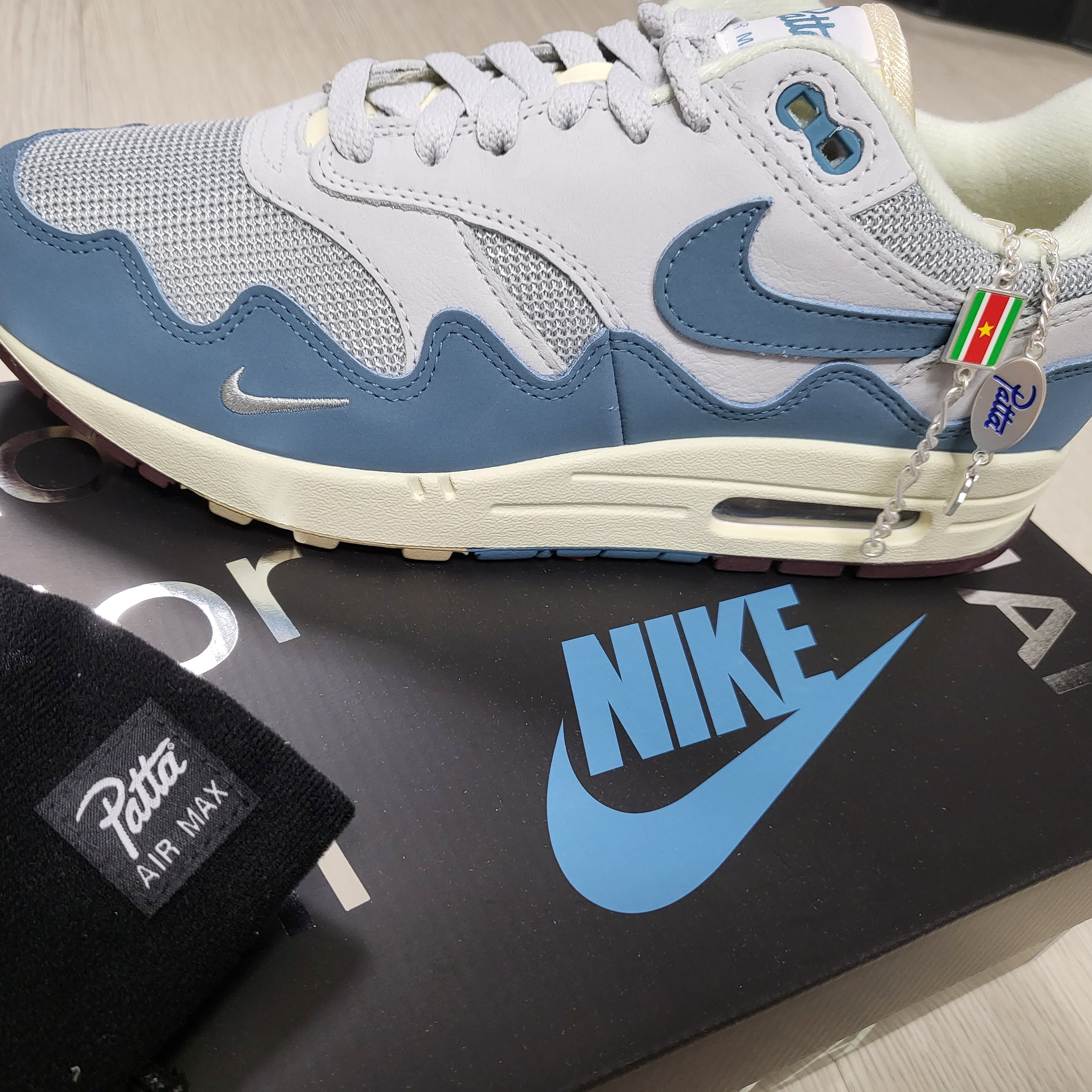 Nike x Patta Air Max 1 Noise Aqua 착용 스타일 - 1