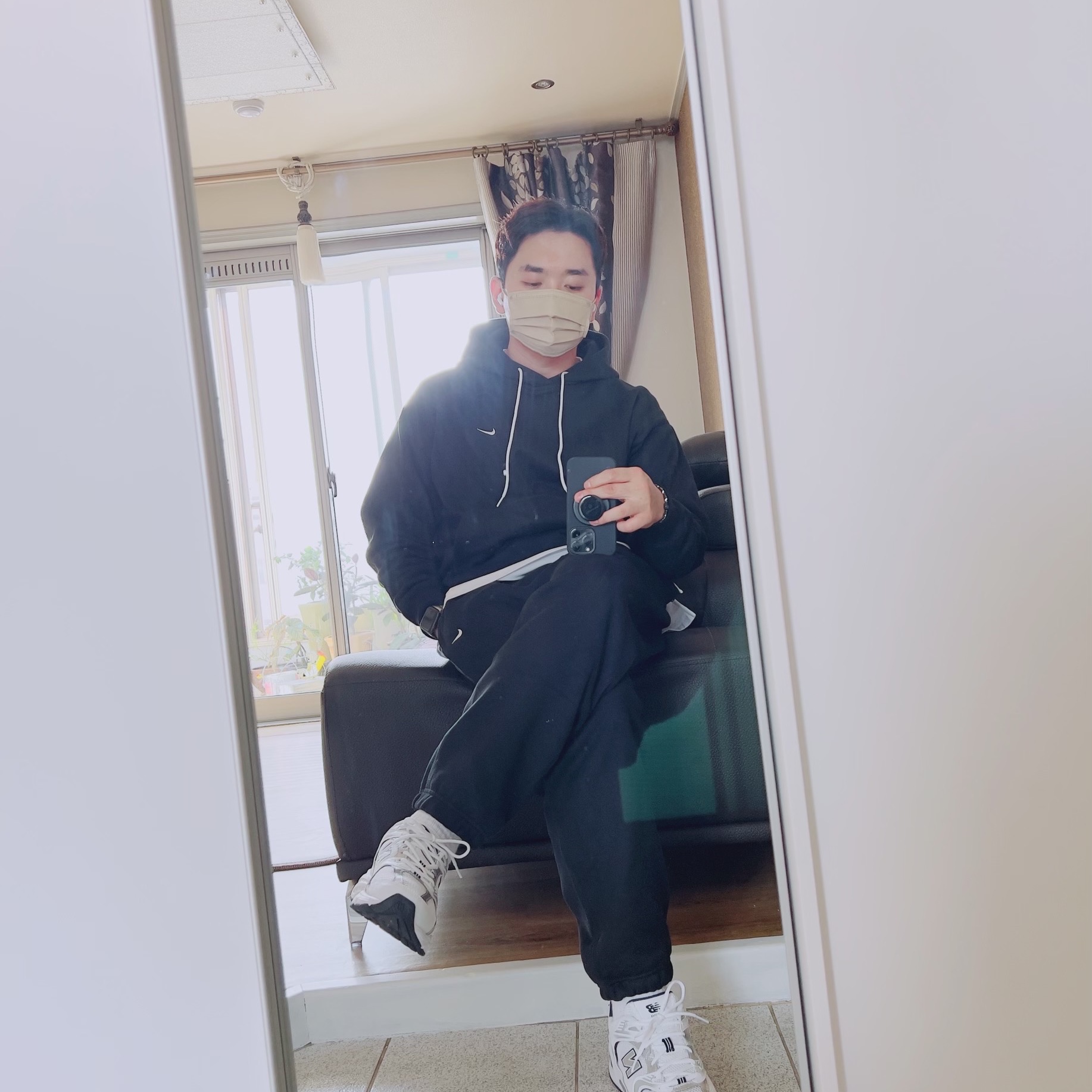 Nike NRG Solo Swoosh Fleece Pants Black White - Asia, Nike NRG Solo Swoosh Fleece Hoodie Black White - Asia 착용 스타일