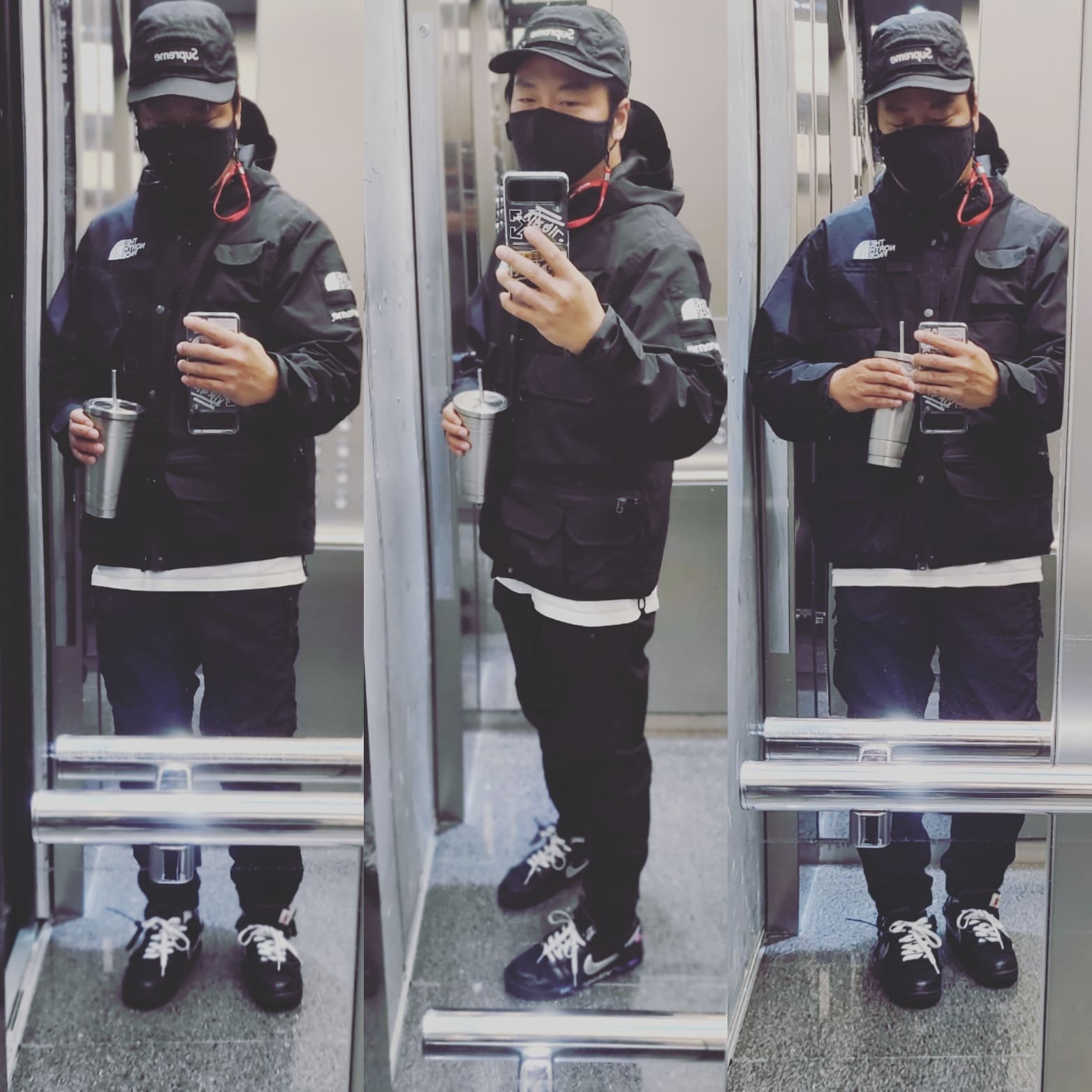 Supreme x The North Face Cargo Jacket Black - 20SS, Nike x Off-White Dunk Low The 50 - Lot 50 착용 스타일