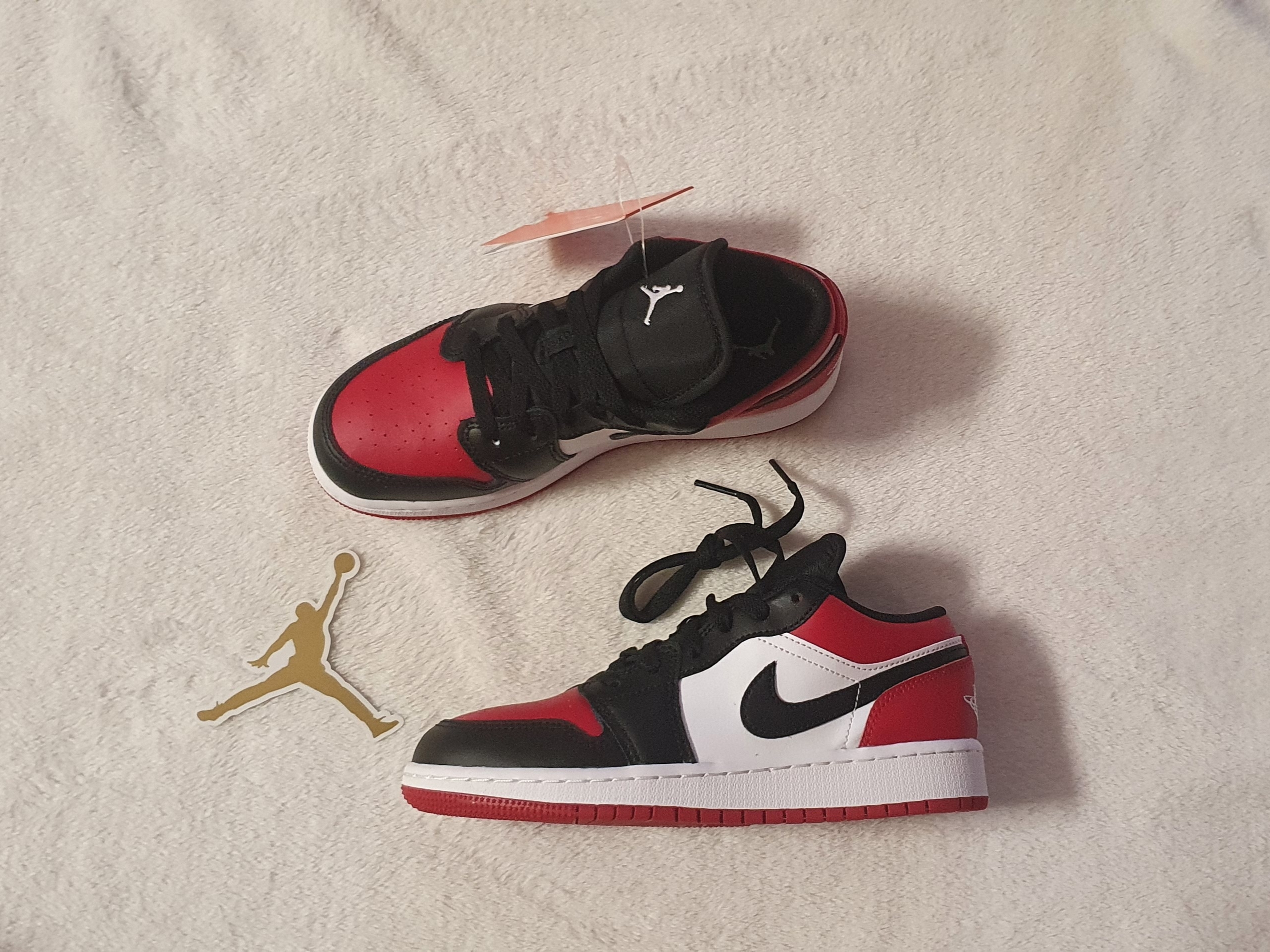 (GS) Jordan 1 Low Bred Toe, (PS) Jordan 1 Low Alt Bred Toe 착용 스타일