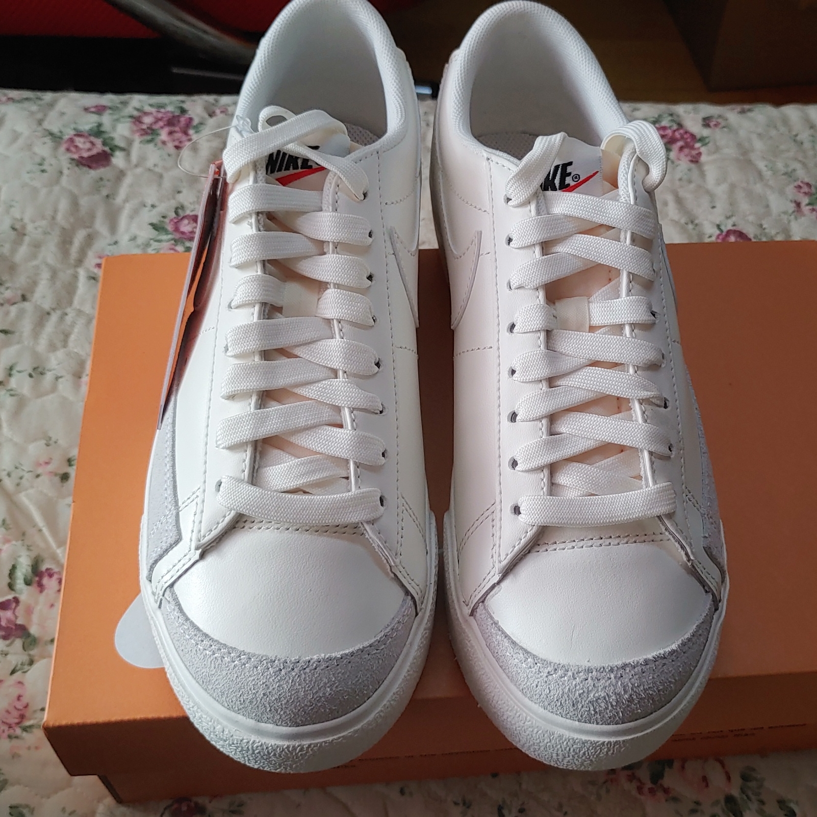 (W) Nike Blazer Low Platform Sail 착용 스타일 - 1
