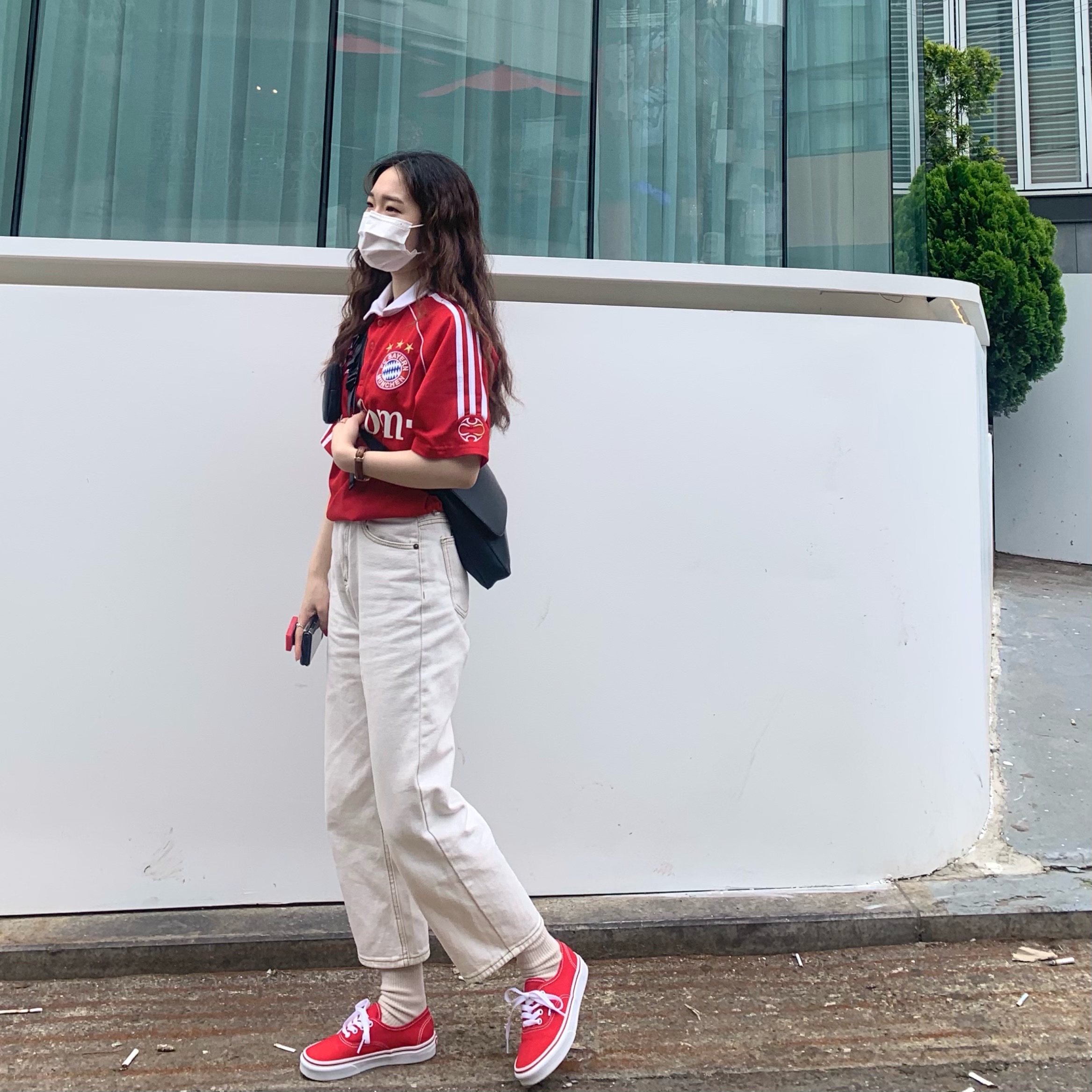 Vans Vault OG Authentic LX Red, Vans Authentic Red 착용 스타일 - 3