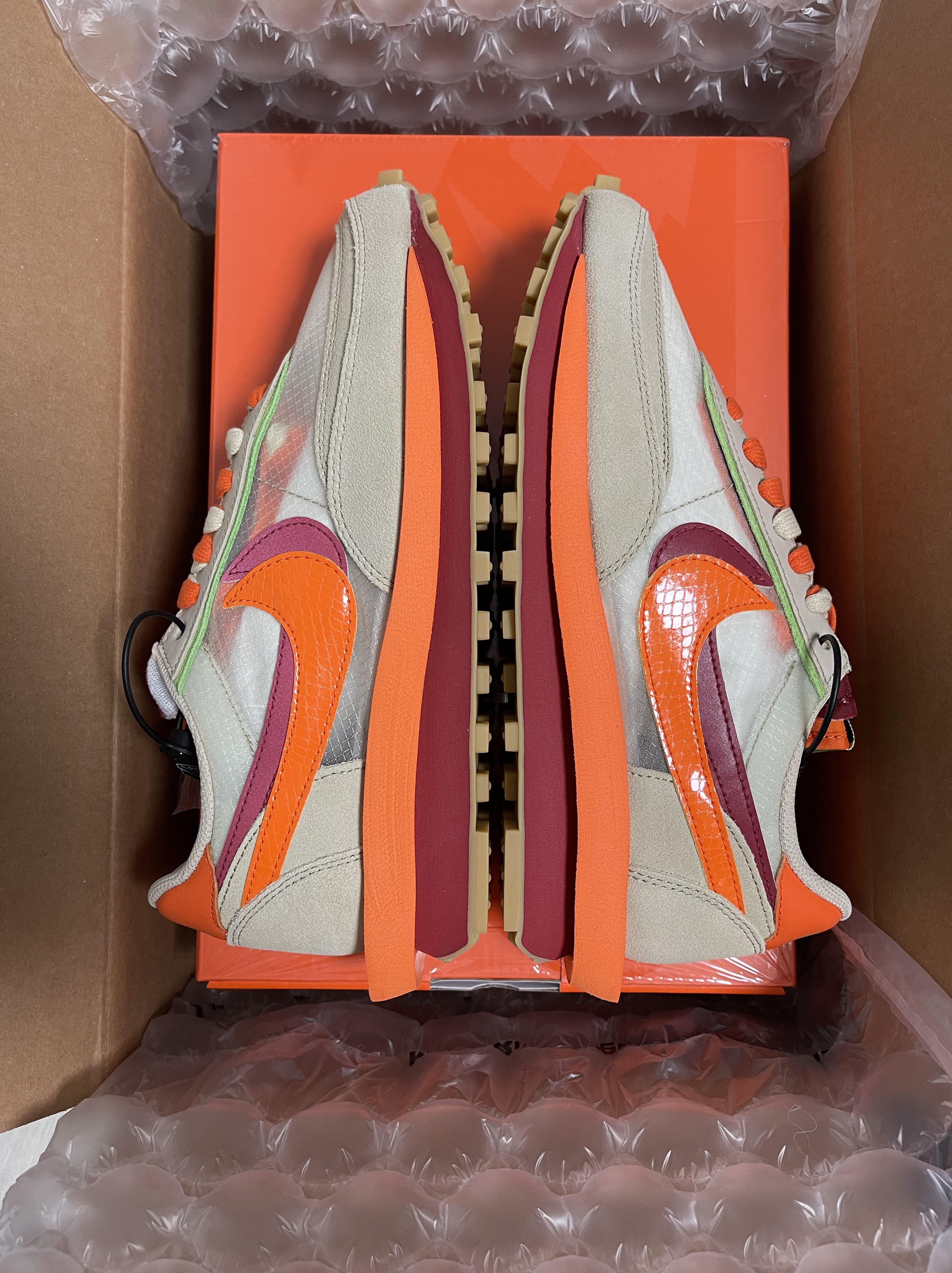 Nike x Sacai x Clot LDWaffle Orange Blaze 착용 스타일