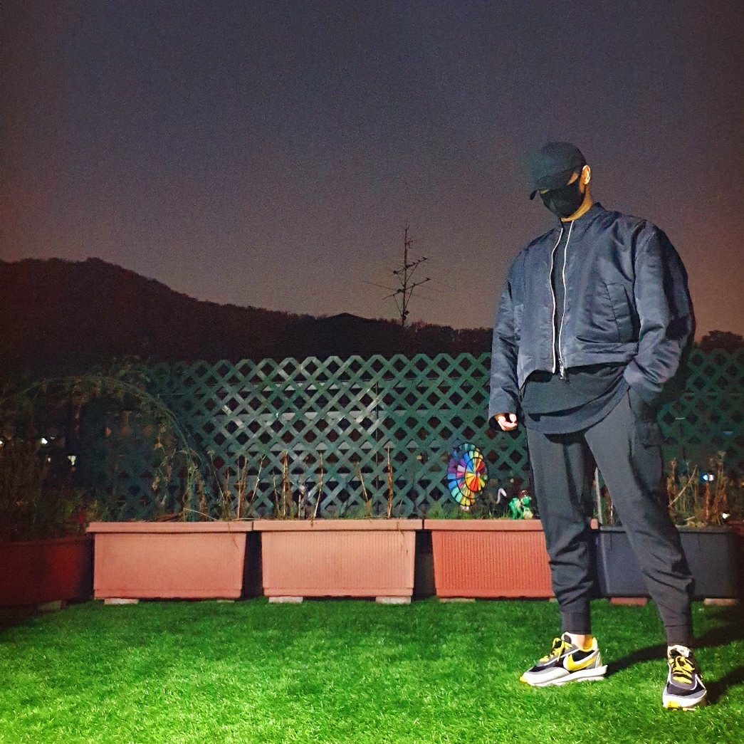 Nike x Sacai x Undercover LDWaffle Black Bright Citron 착용 스타일 - 1