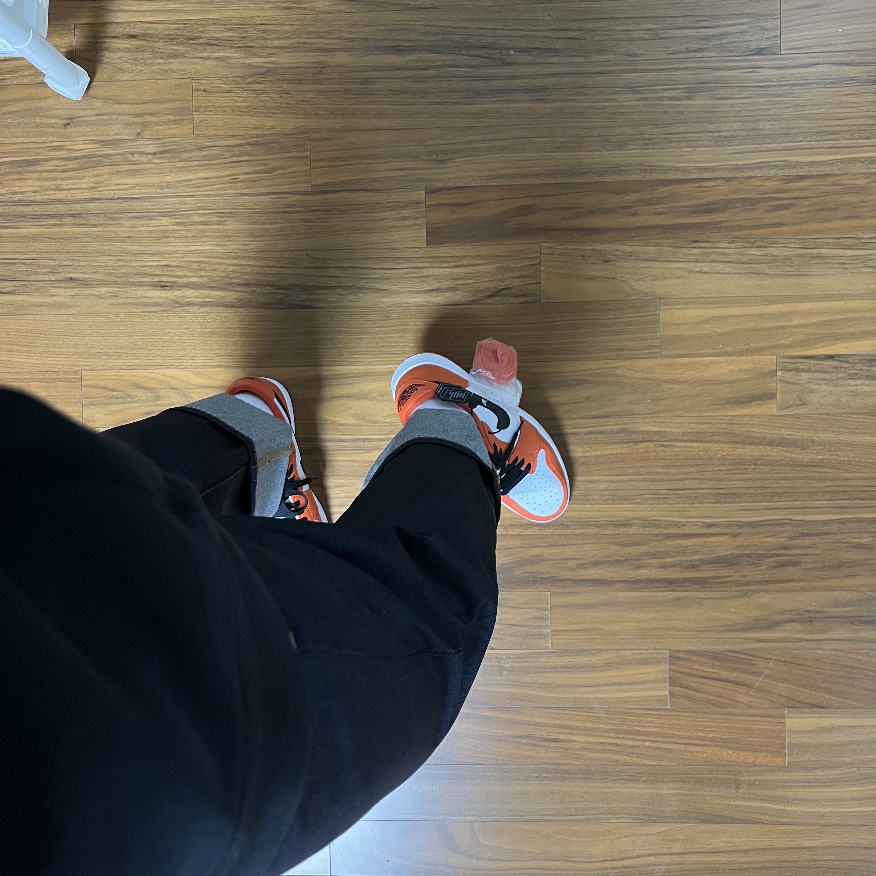 Jordan 1 Low OG Starfish, Stone Island 63020 Crewneck Sweatshirt Black - 21FW 착용 스타일 - 4