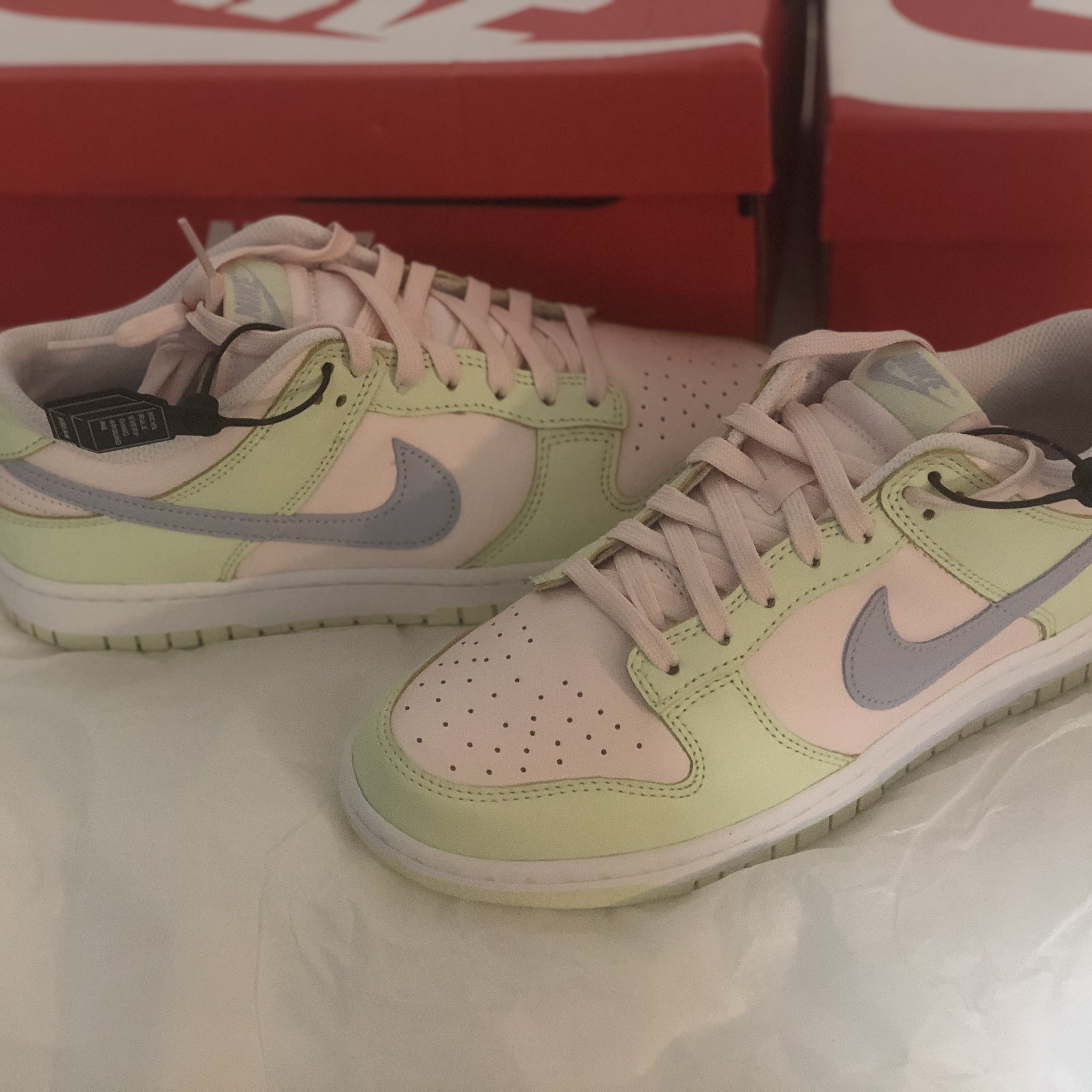 (W) Nike Dunk Low Light Soft Pink 착용 스타일