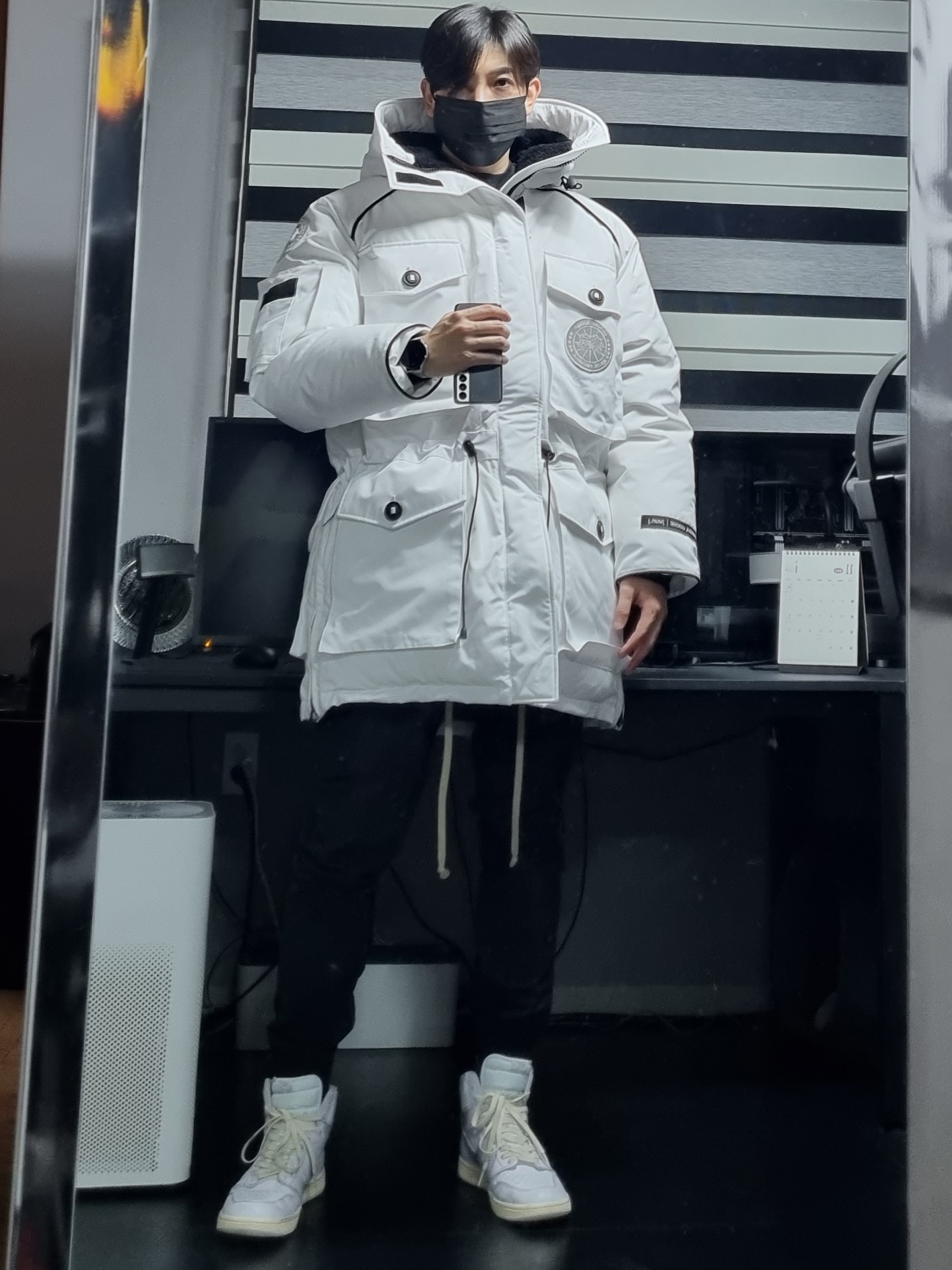 Jordan 1 High 85 Neutral Grey 착용 스타일 - 2