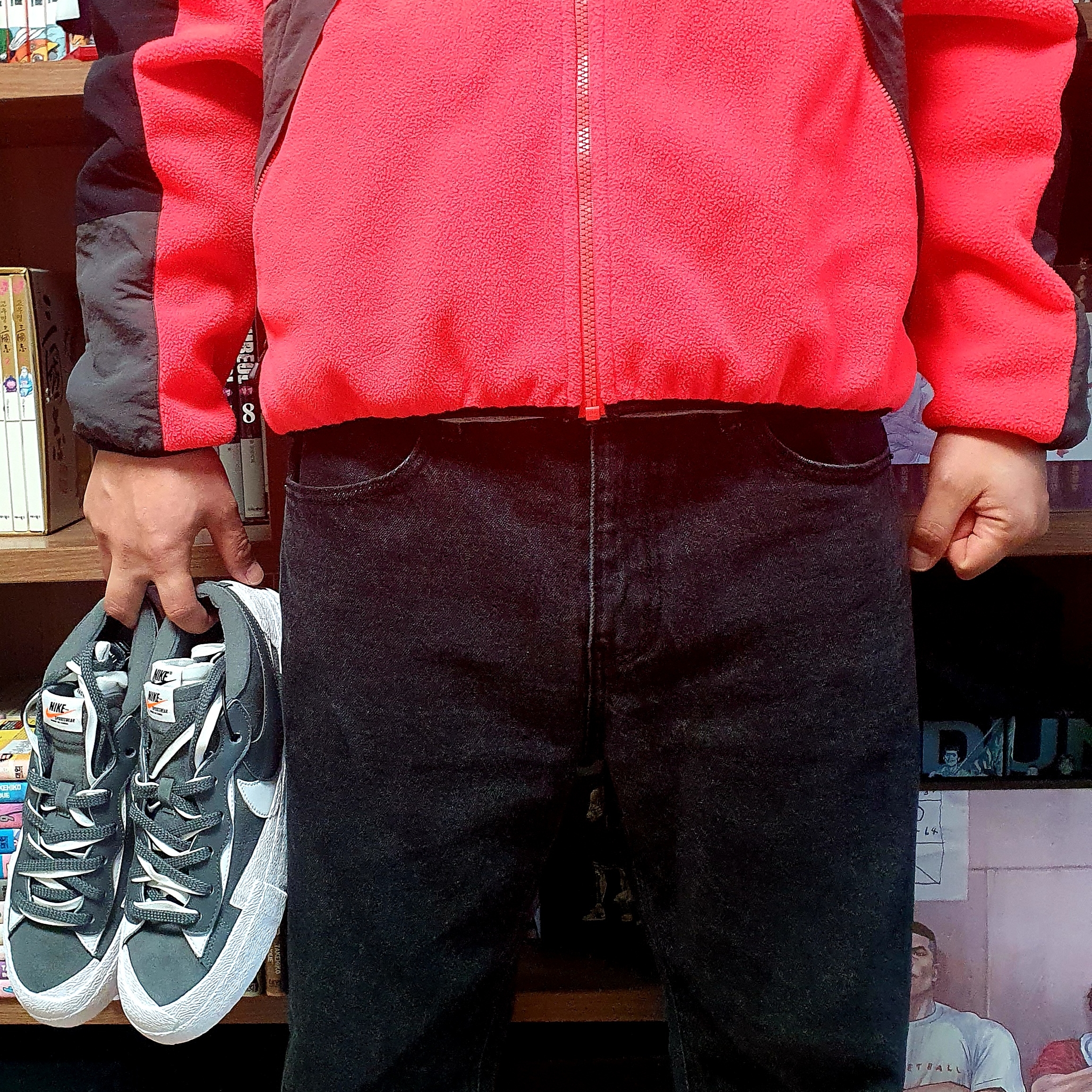 Nike x Sacai Blazer Low Iron Grey, Supreme x The North Face RTG Fleece Jacket Red - 20SS 착용 스타일