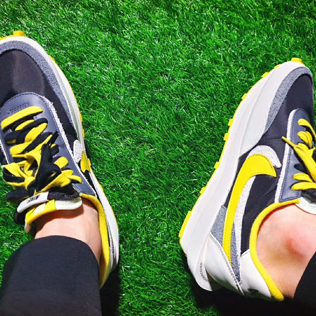 Nike x Sacai x Undercover LDWaffle Black Bright Citron 착용 스타일 - 5