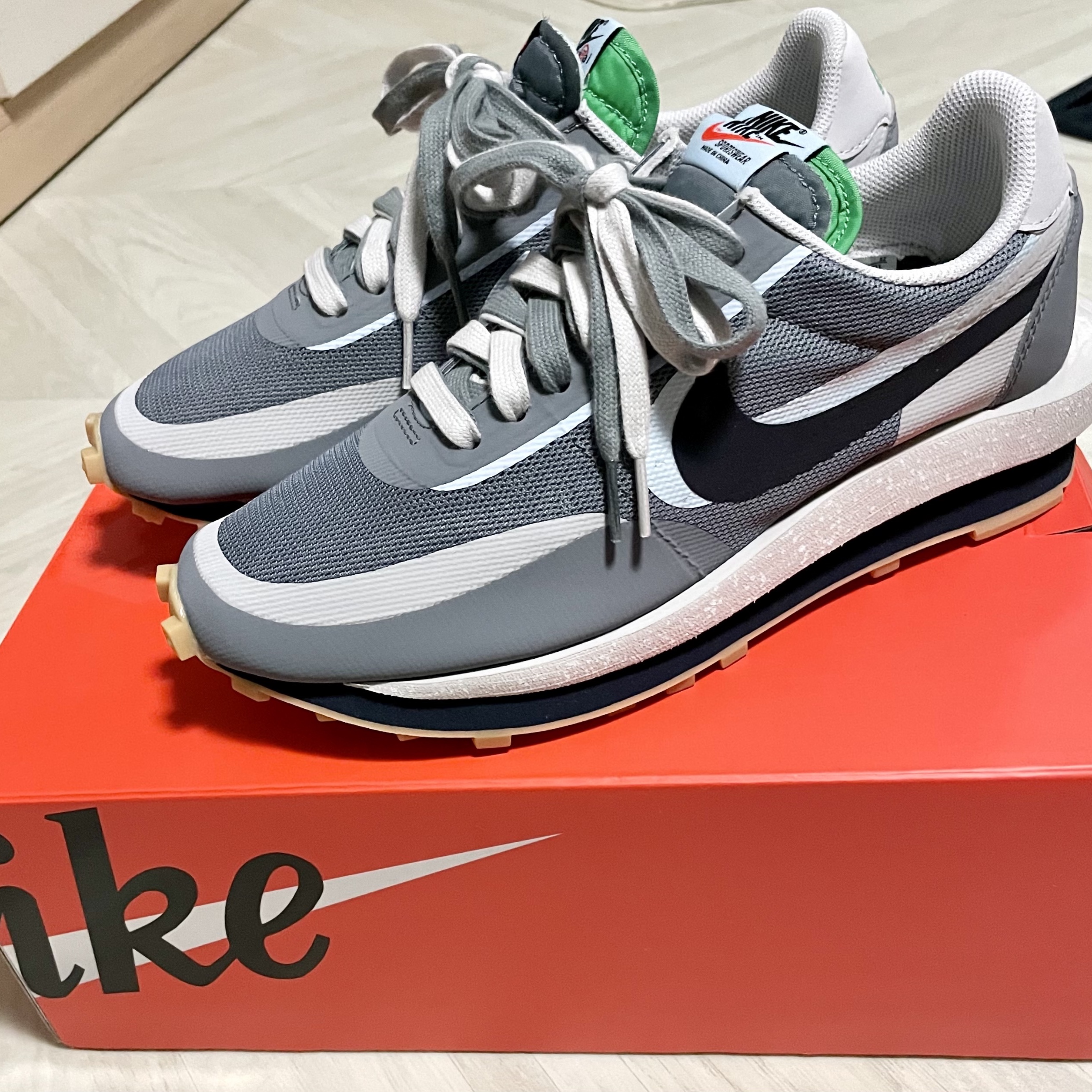 Nike x Sacai x Clot LDWaffle Cool Grey 착용 스타일