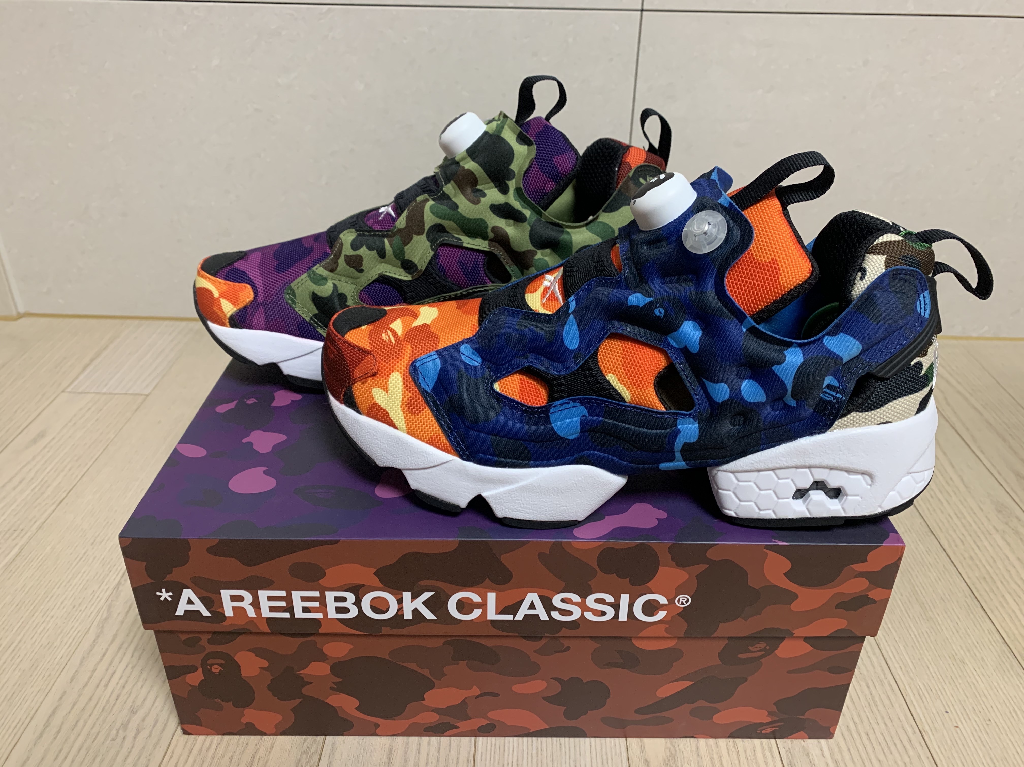 Reebok x BAPE Instapump Fury OG Multi Camo 착용 스타일 - 2