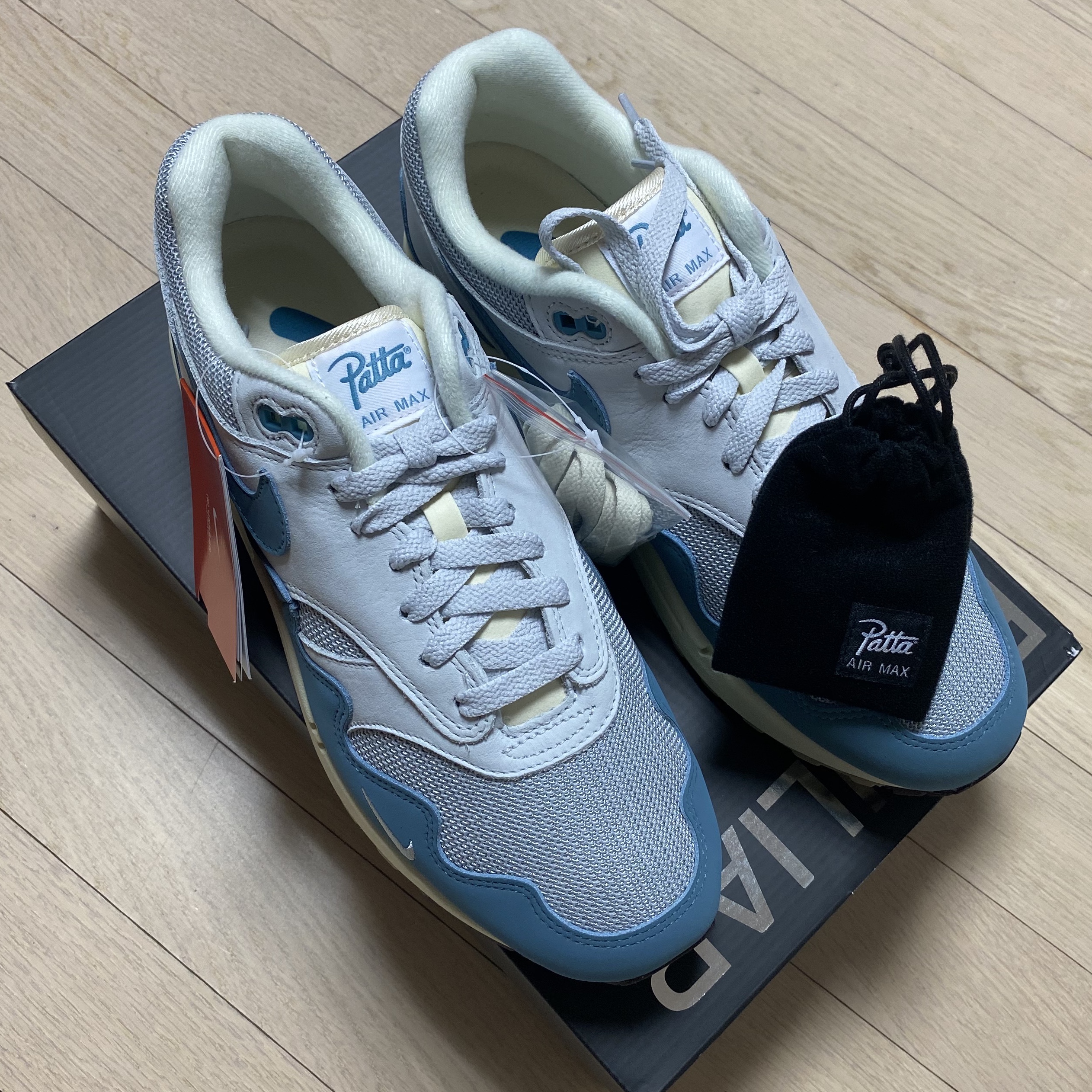 Nike x Patta Air Max 1 Noise Aqua 착용 스타일