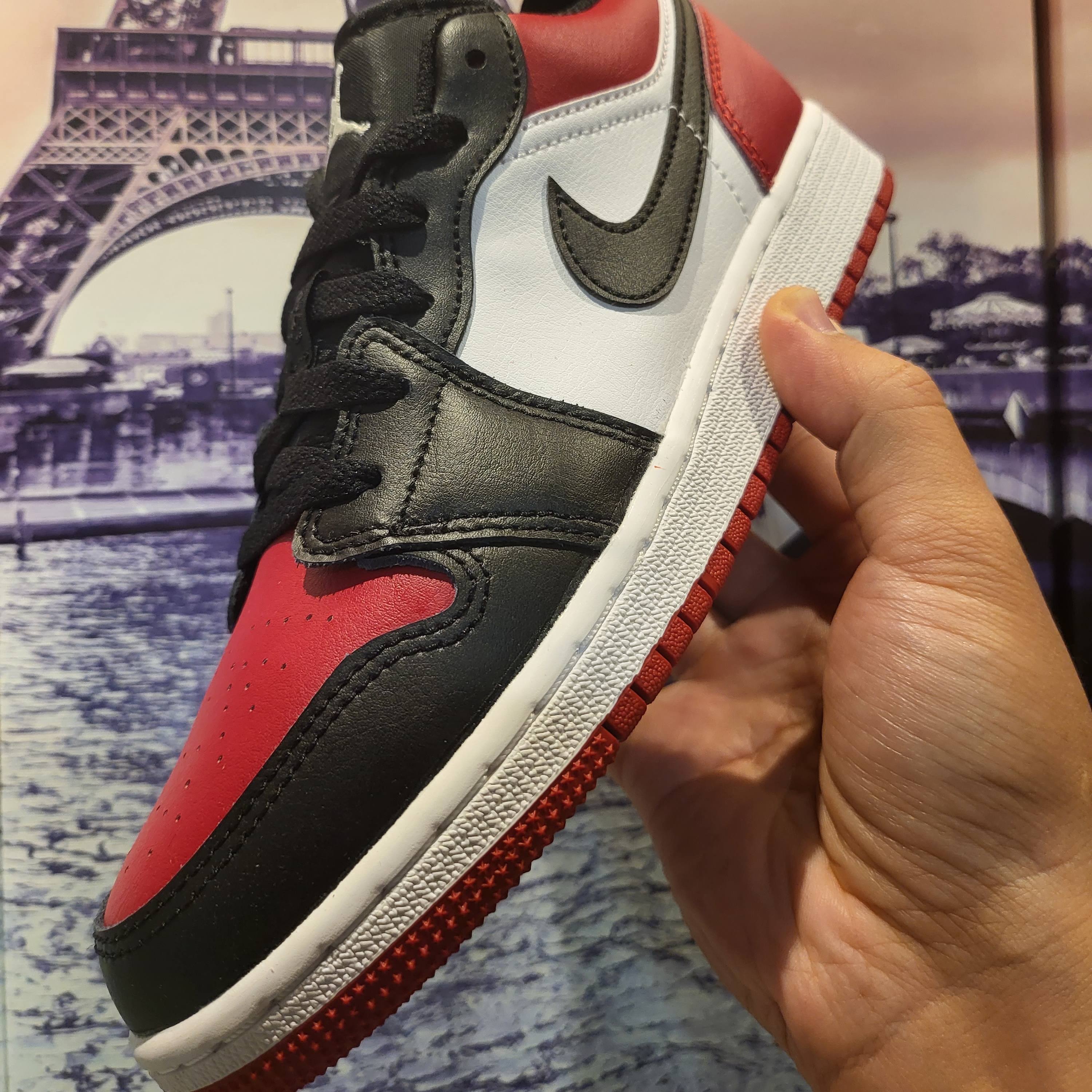 (GS) Jordan 1 Low Bred Toe 착용 스타일 - 4