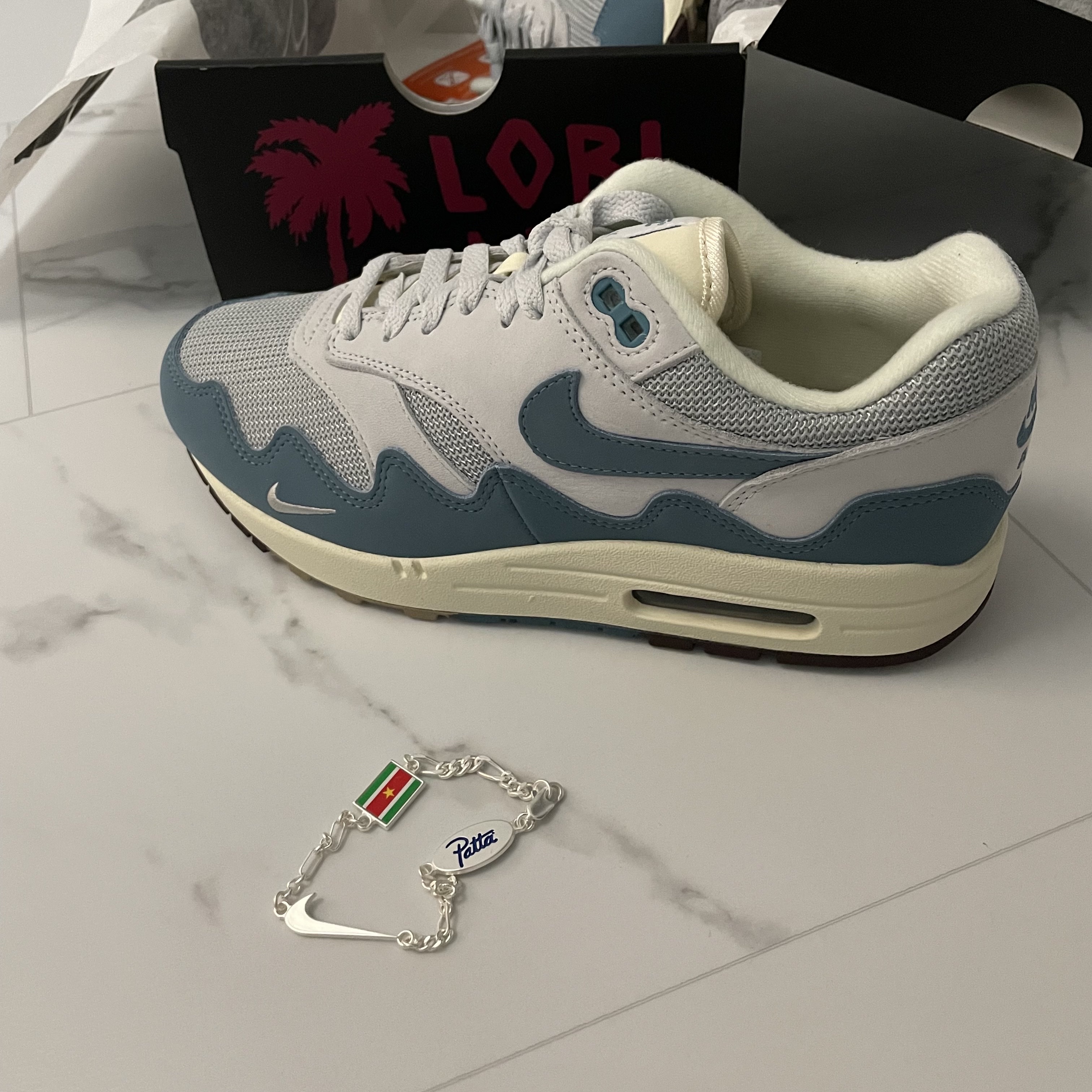Nike x Patta Air Max 1 Noise Aqua 착용 스타일 - 3