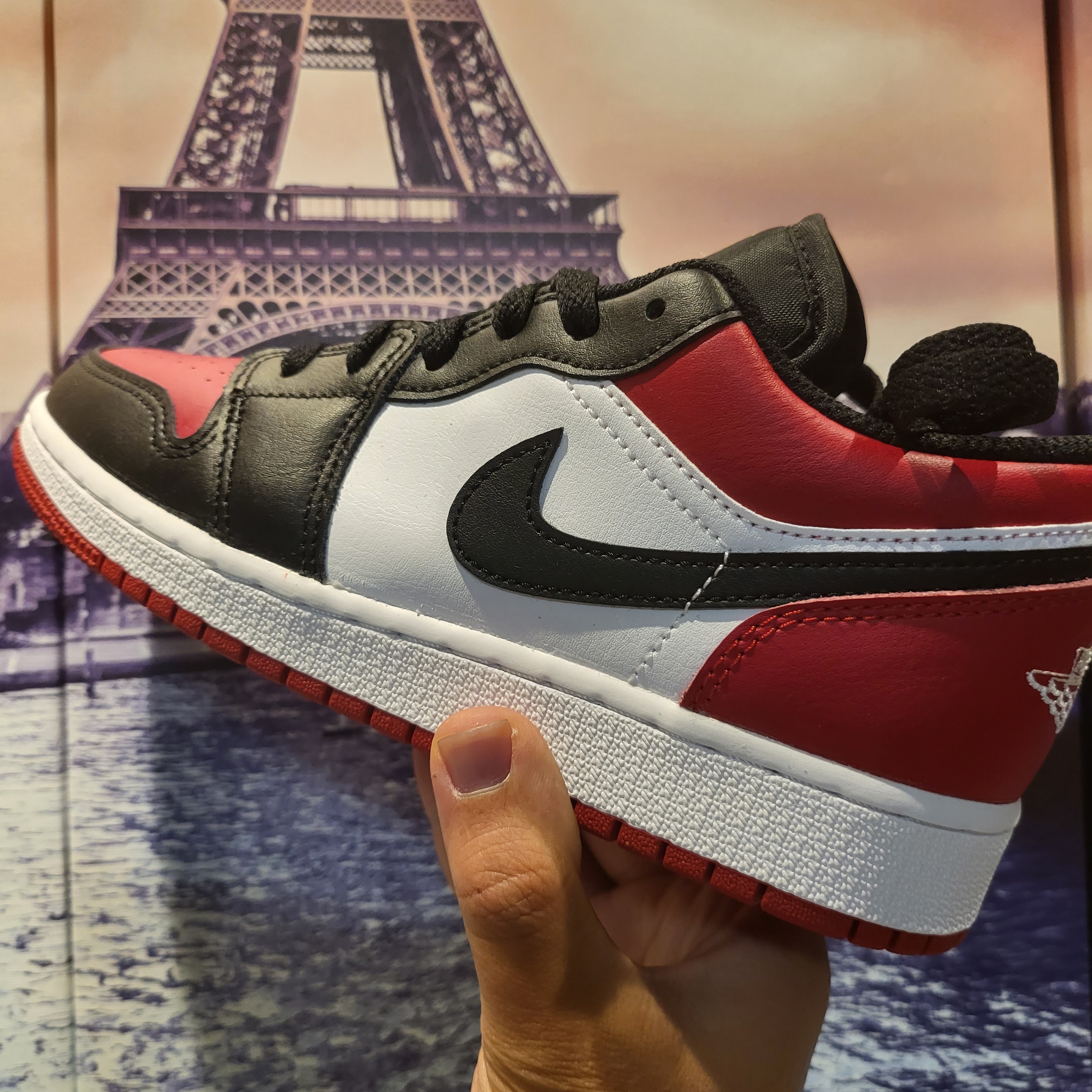 (GS) Jordan 1 Low Bred Toe 착용 스타일 - 5