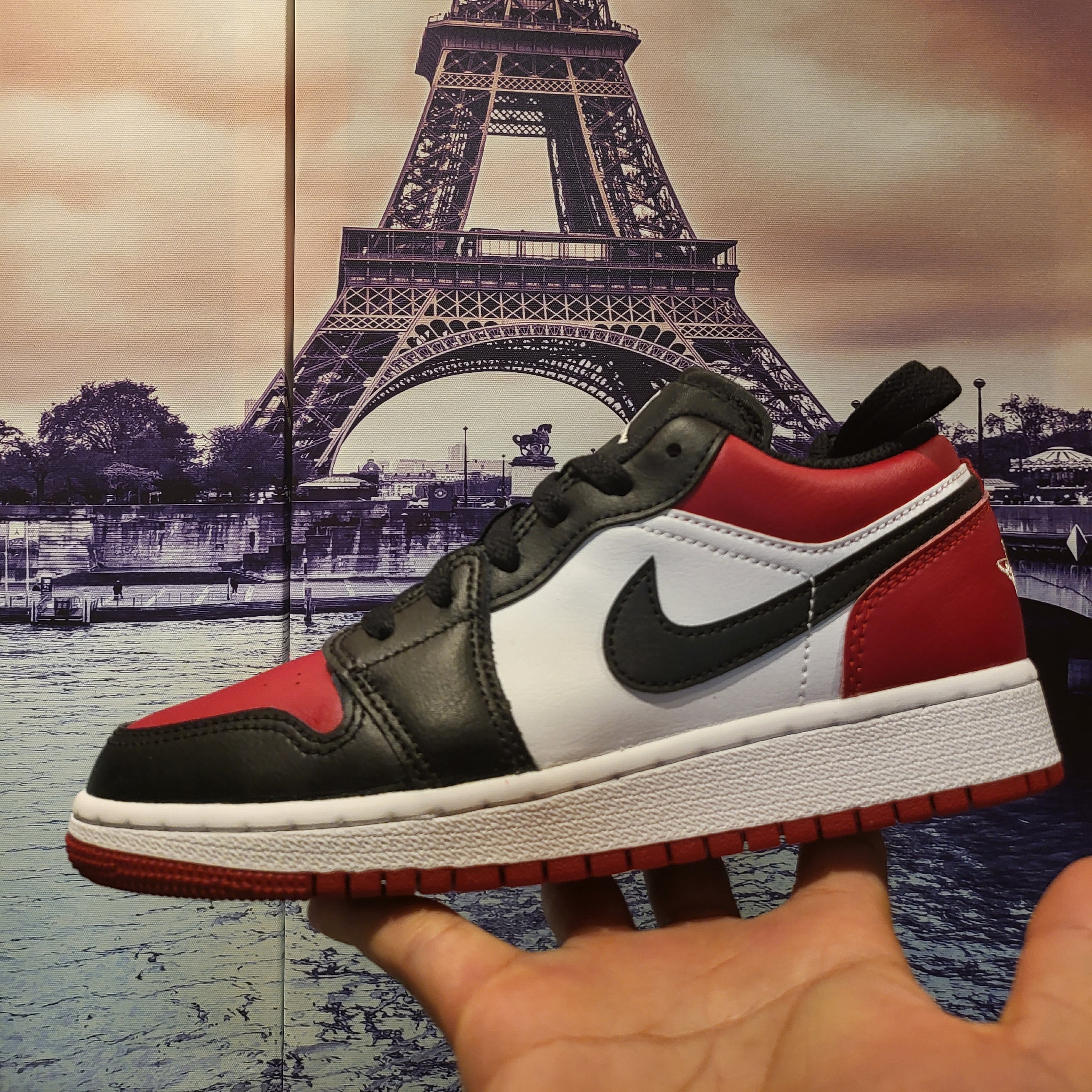 (GS) Jordan 1 Low Bred Toe 착용 스타일 - 3