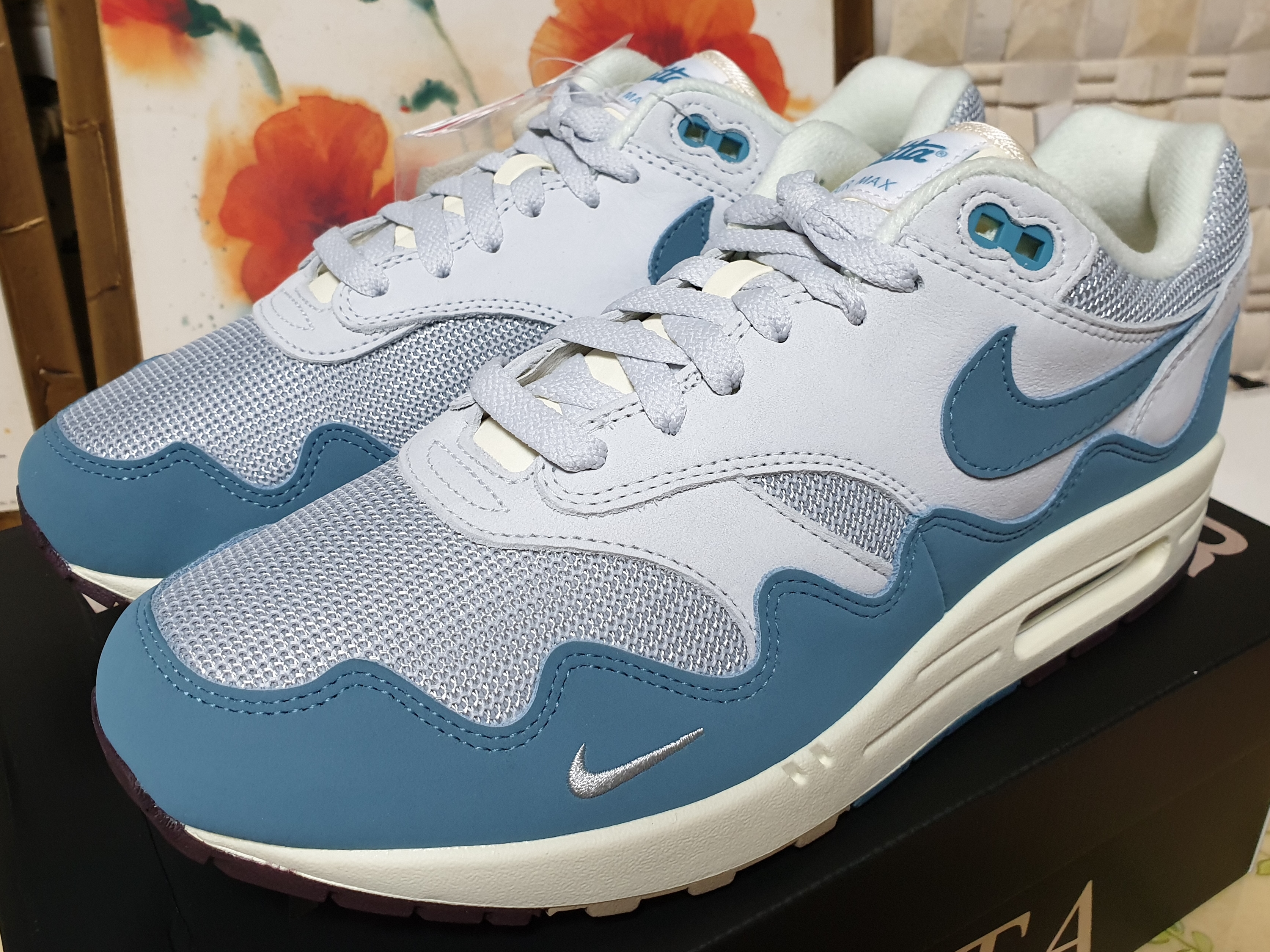 Nike x Patta Air Max 1 Noise Aqua 착용 스타일 - 2