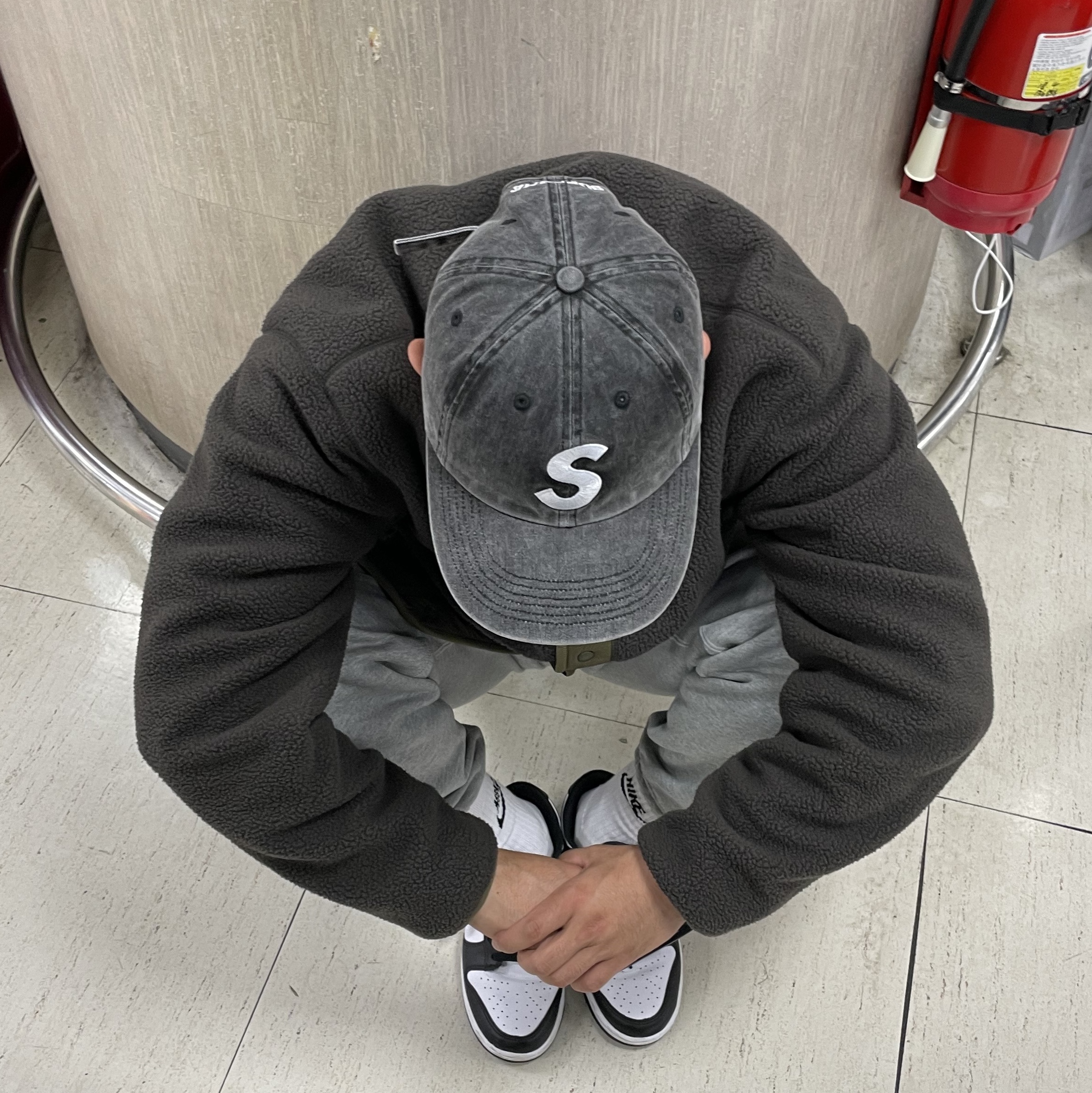 Supreme Pigment Print S Logo 6-Panel Black - 20SS, (W) Nike Dunk Low Black 착용 스타일
