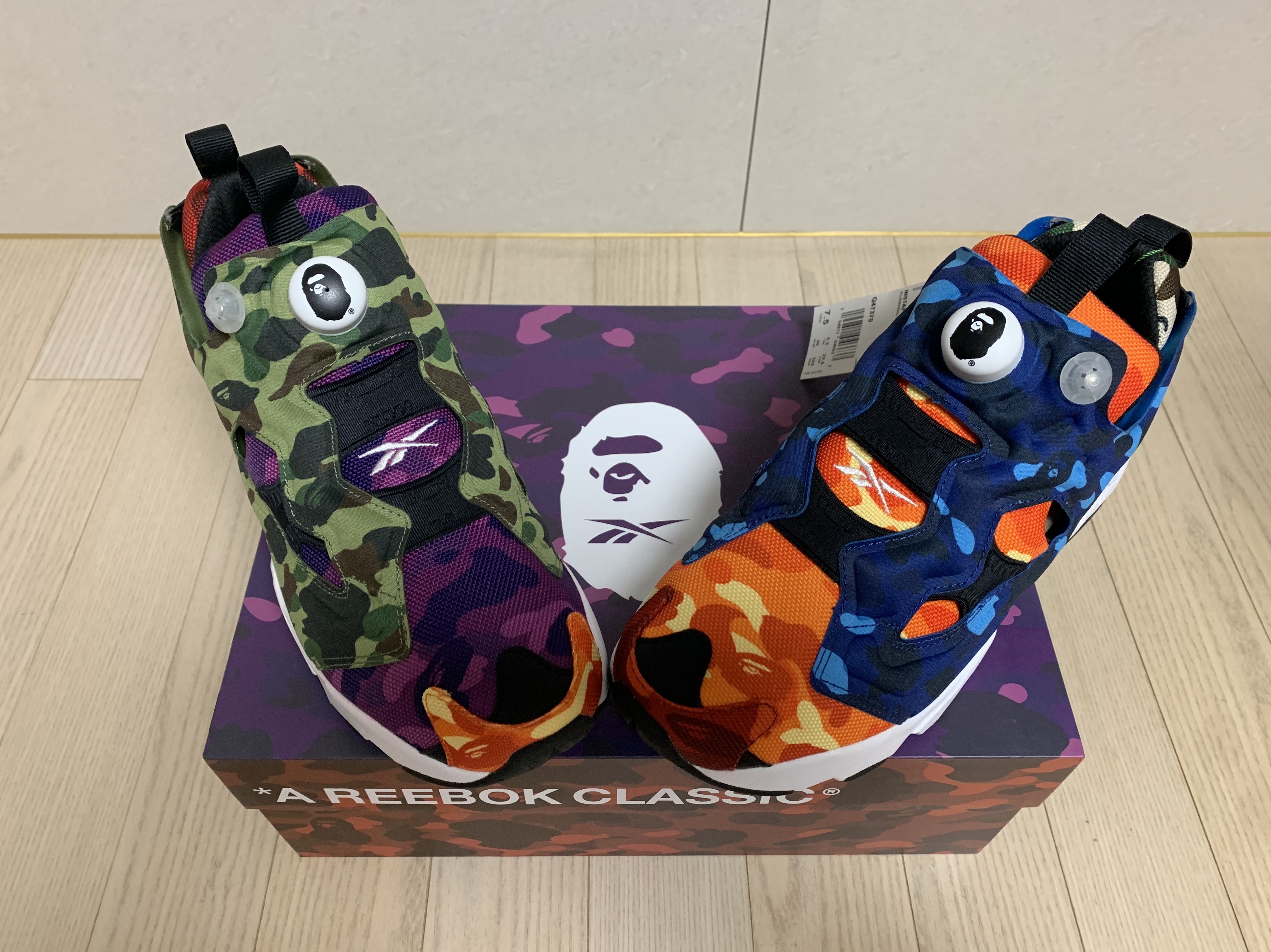 Reebok x BAPE Instapump Fury OG Multi Camo 착용 스타일 - 3