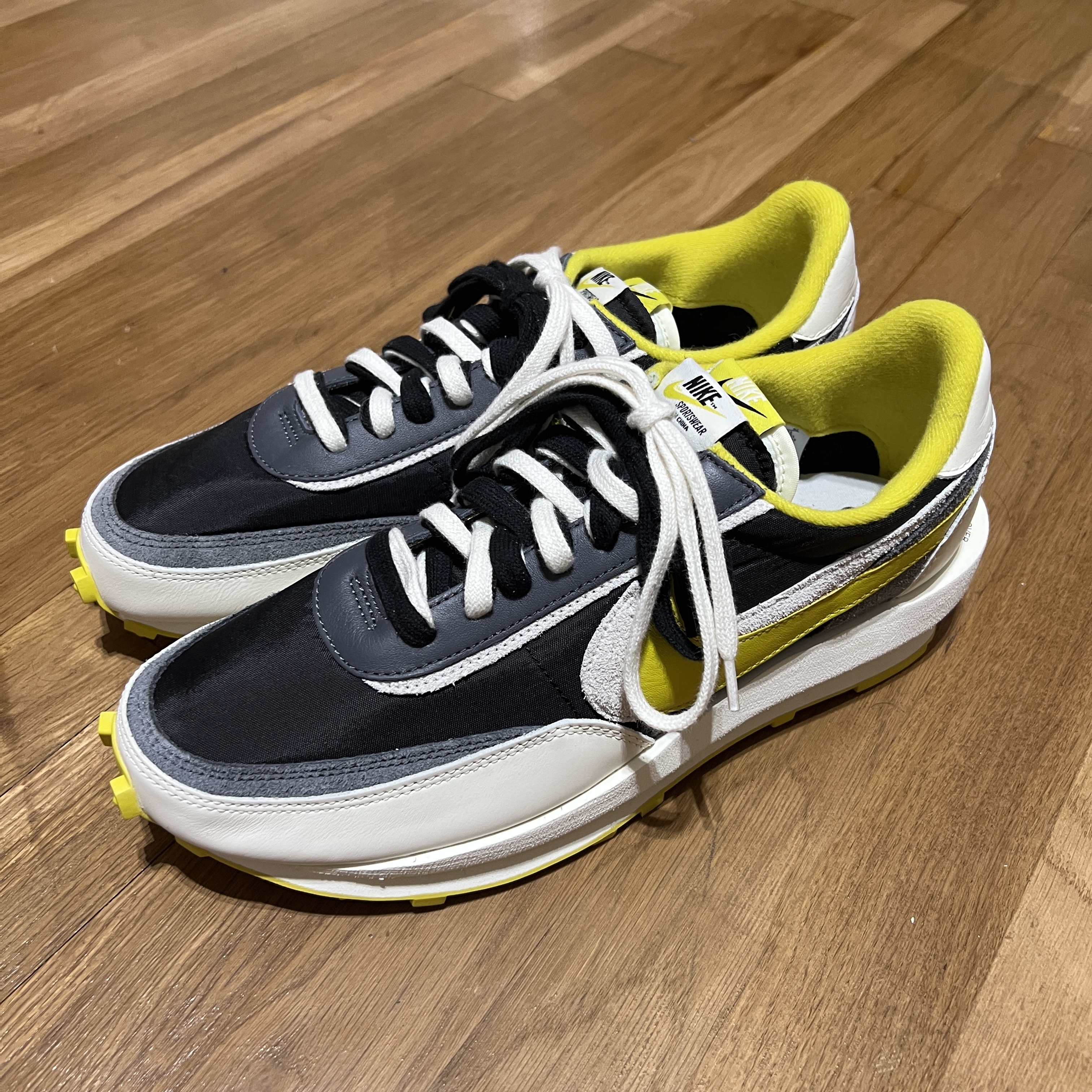 Nike x Sacai x Undercover LDWaffle Black Bright Citron 착용 스타일