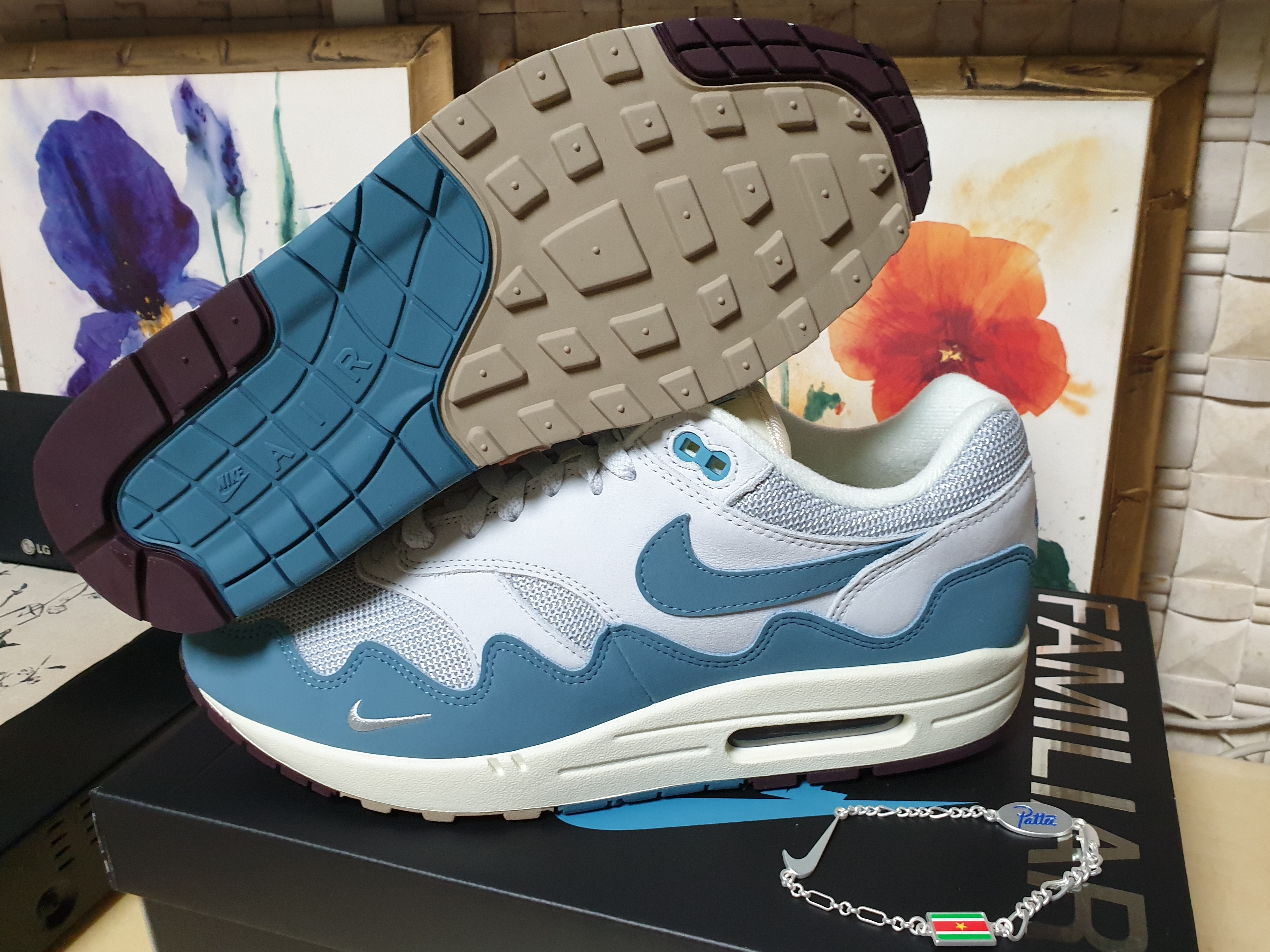 Nike x Patta Air Max 1 Noise Aqua 착용 스타일 - 1