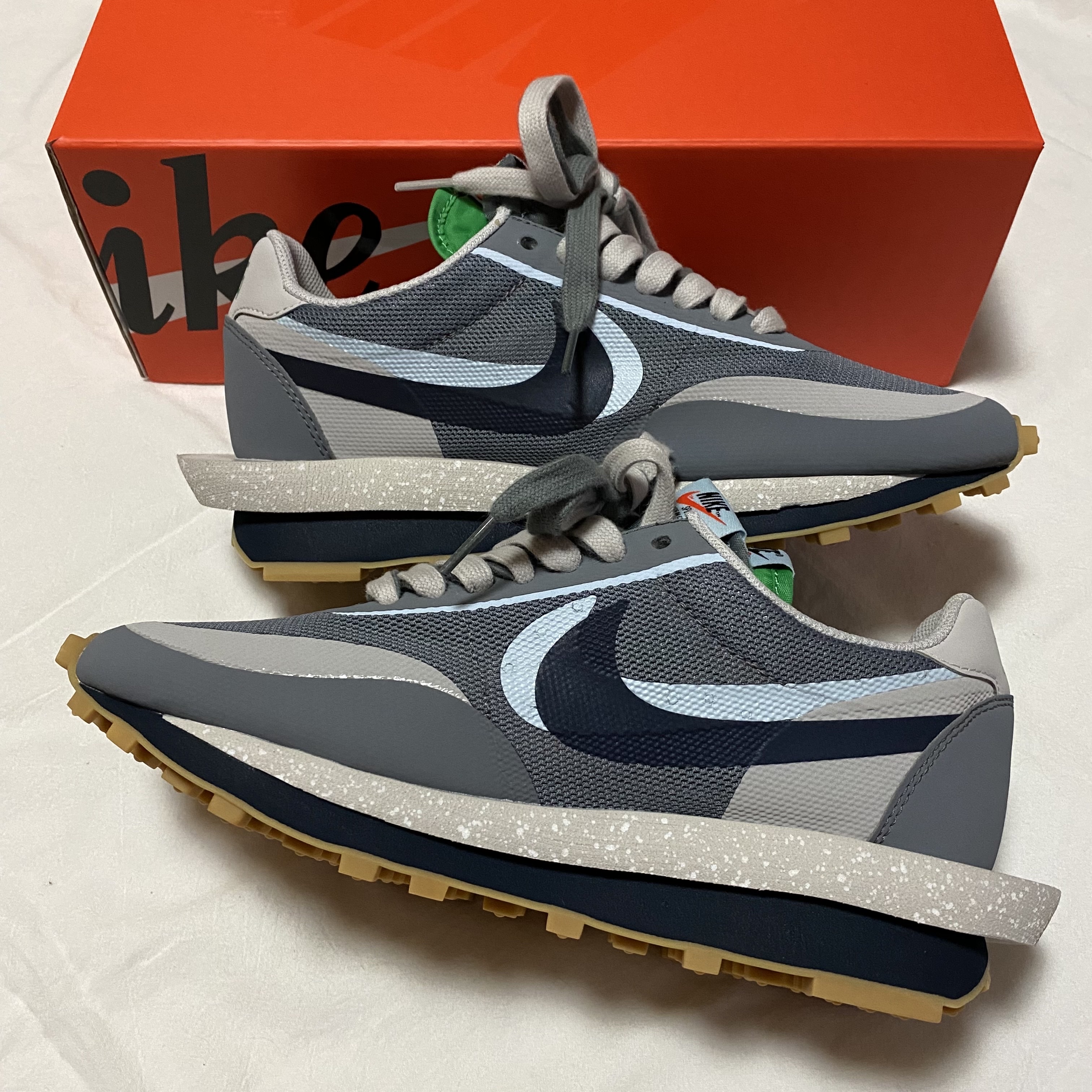 Nike x Sacai x Clot LDWaffle Cool Grey, Nike x Sacai x Undercover LDWaffle Black Bright Citron 착용 스타일 - 1