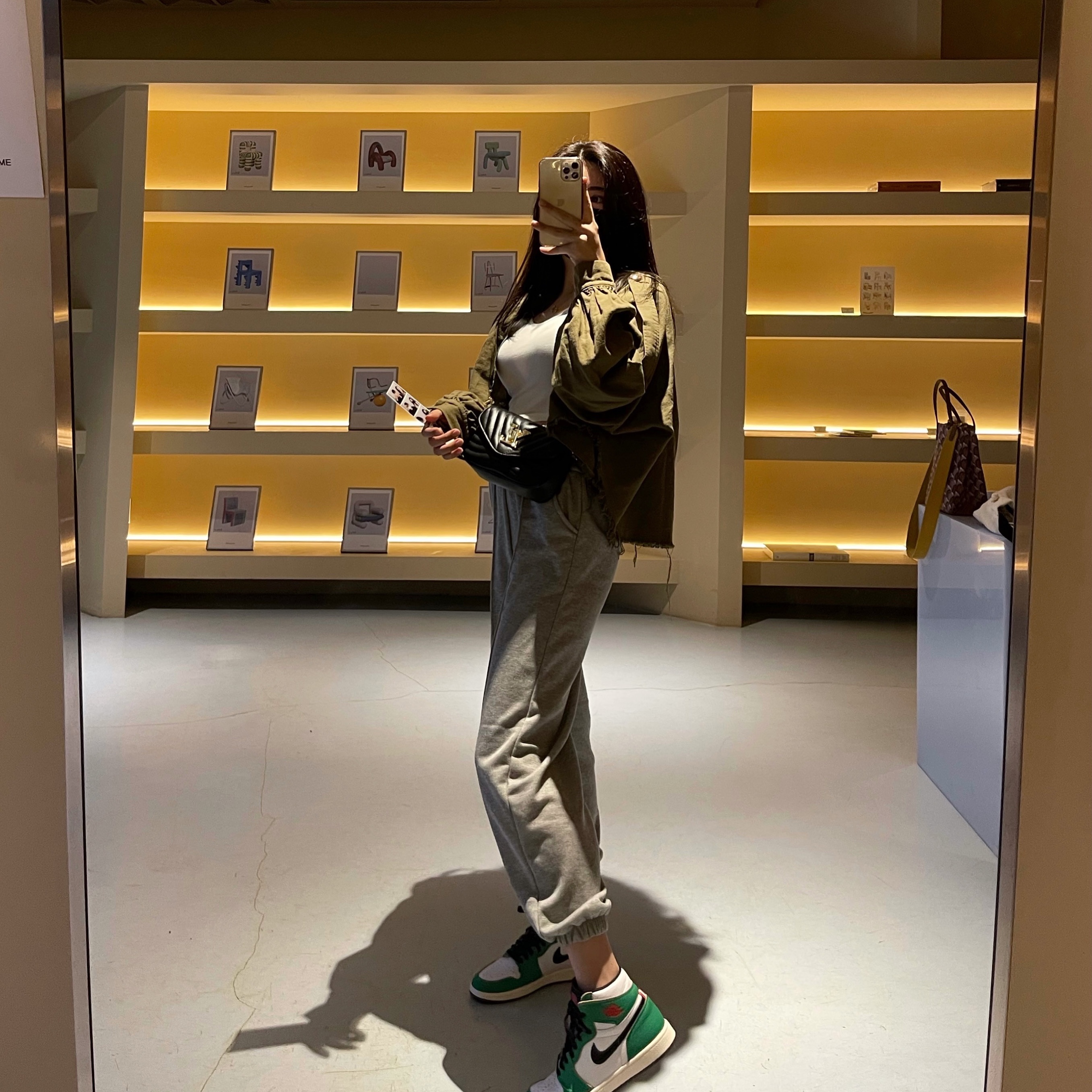 (W) Jordan 1 Retro High OG Lucky Green 착용 스타일