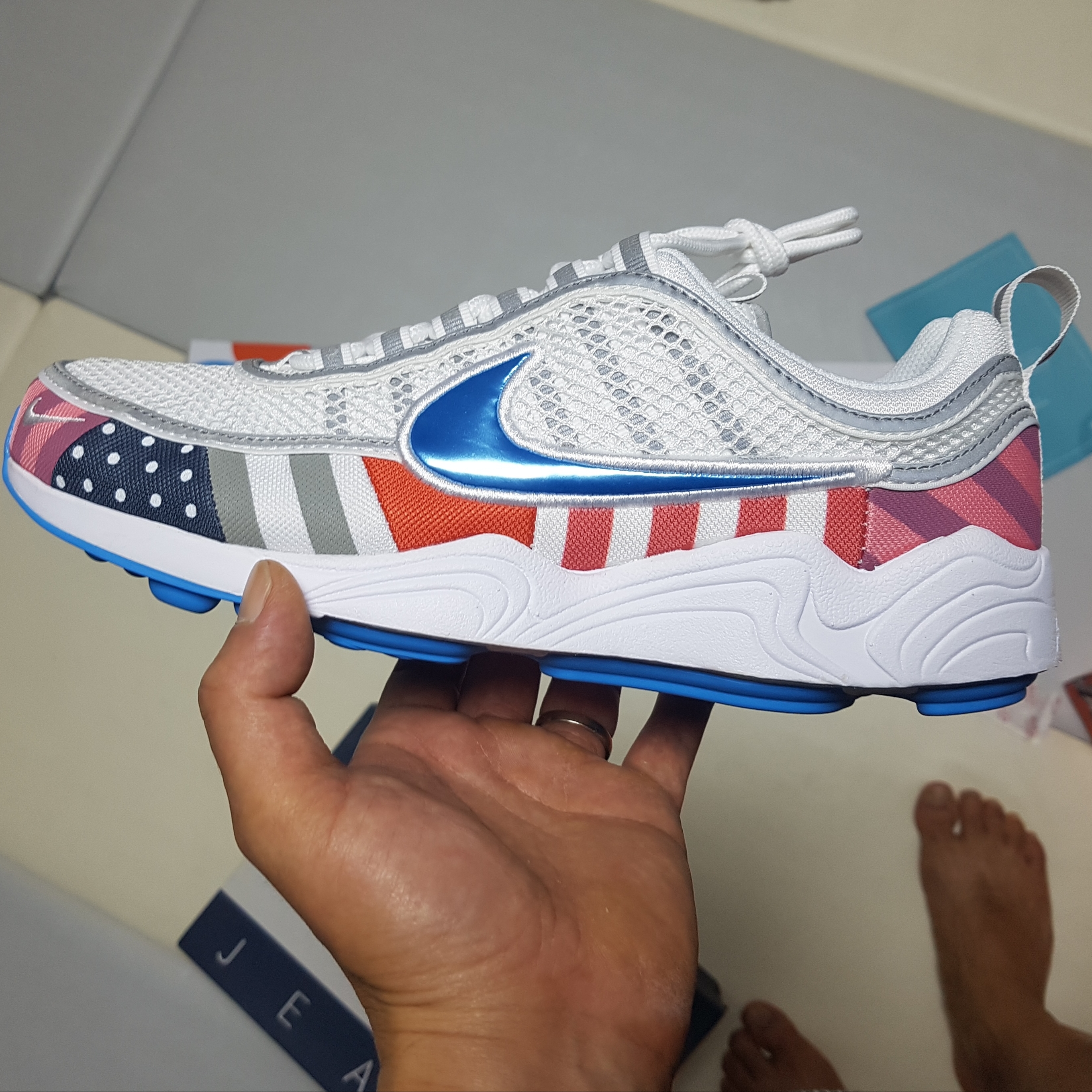 Nike x Parra Air Zoom Spiridon 착용 스타일 - 1
