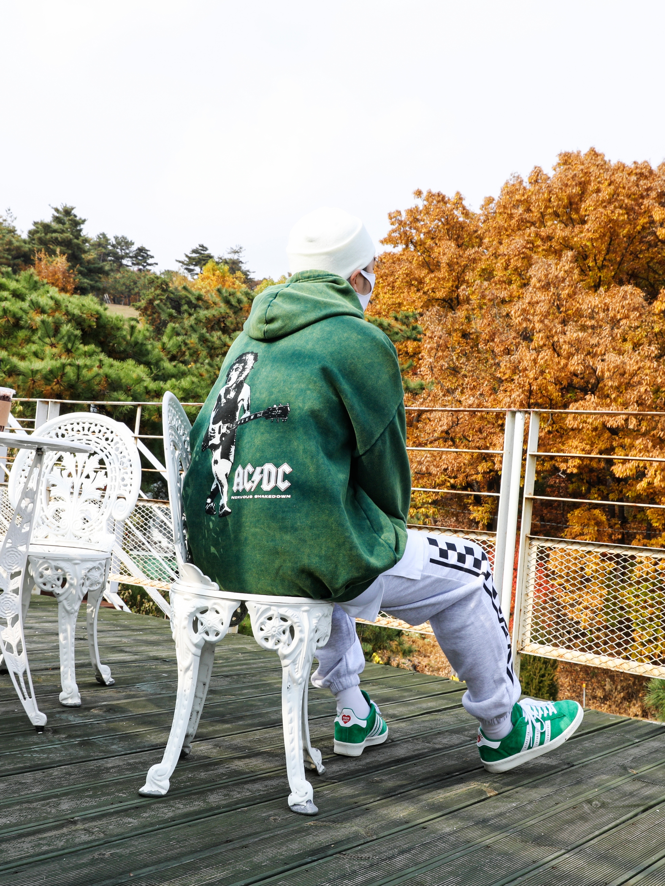 Adidas x Human Made Campus Green 착용 스타일 - 2