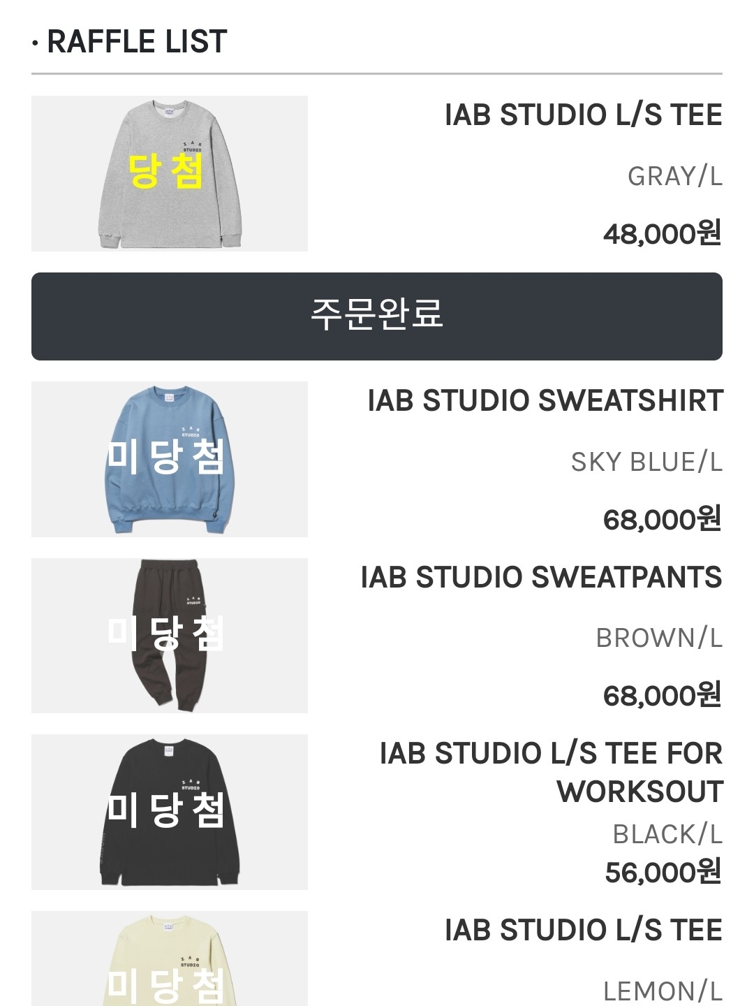 IAB Studio Long Sleeve Gray 착용 스타일