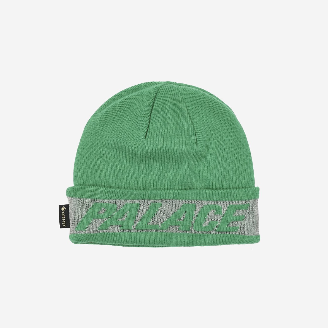 Palace Reflective Jacquard Gore-Tex Beanie Green - 21FW 상세 이미지 1