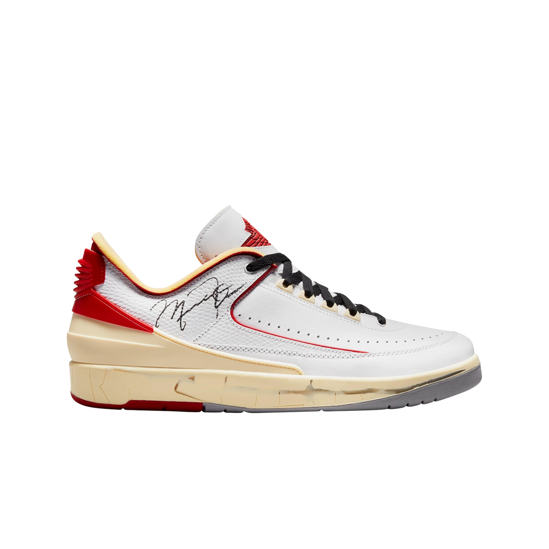 조던 2 x 오프화이트 레트로 로우 SP 화이트 앤 바시티 레드(Jordan 2 x Off-White Retro Low SP White and Varsity Red)