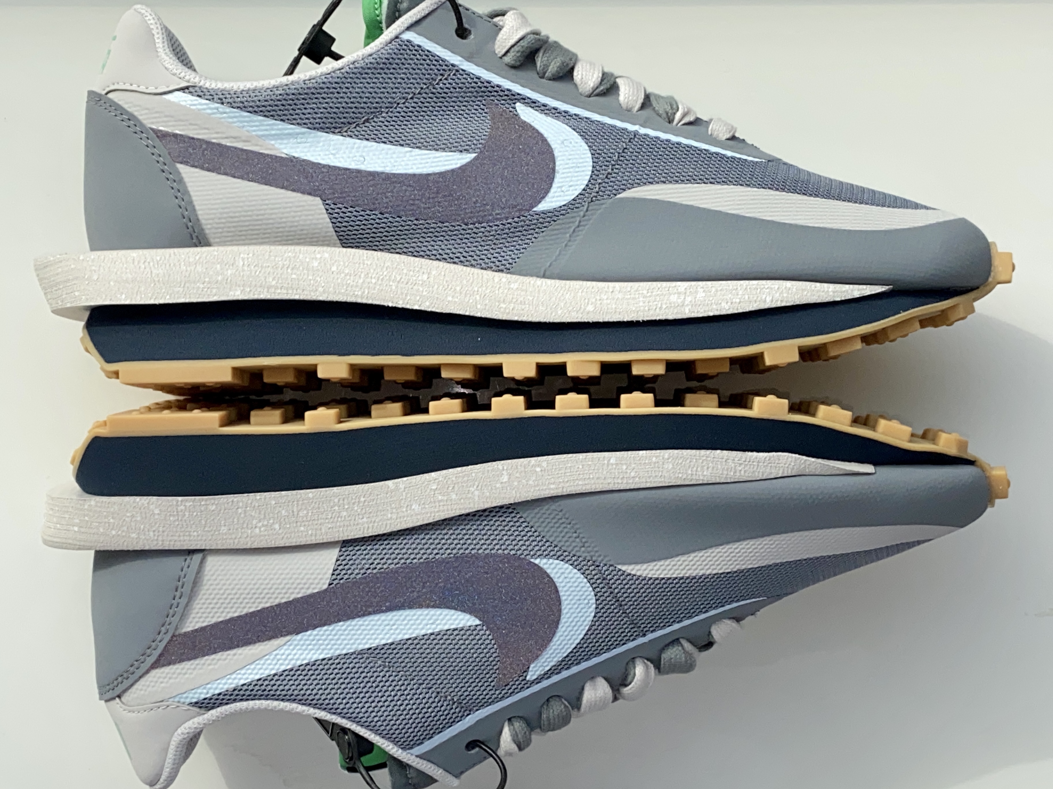 Nike x Sacai x Clot LDWaffle Cool Grey 착용 스타일 - 1