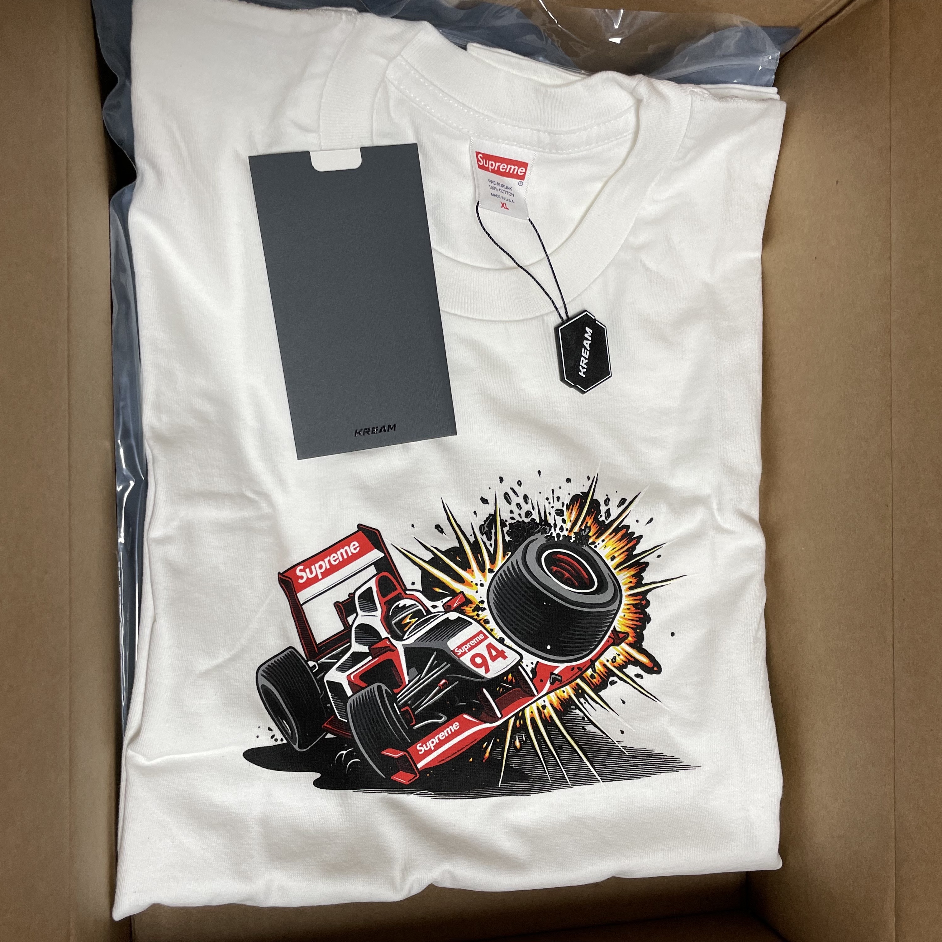 Supreme Crash T-Shirt White - 21FW 착용 스타일
