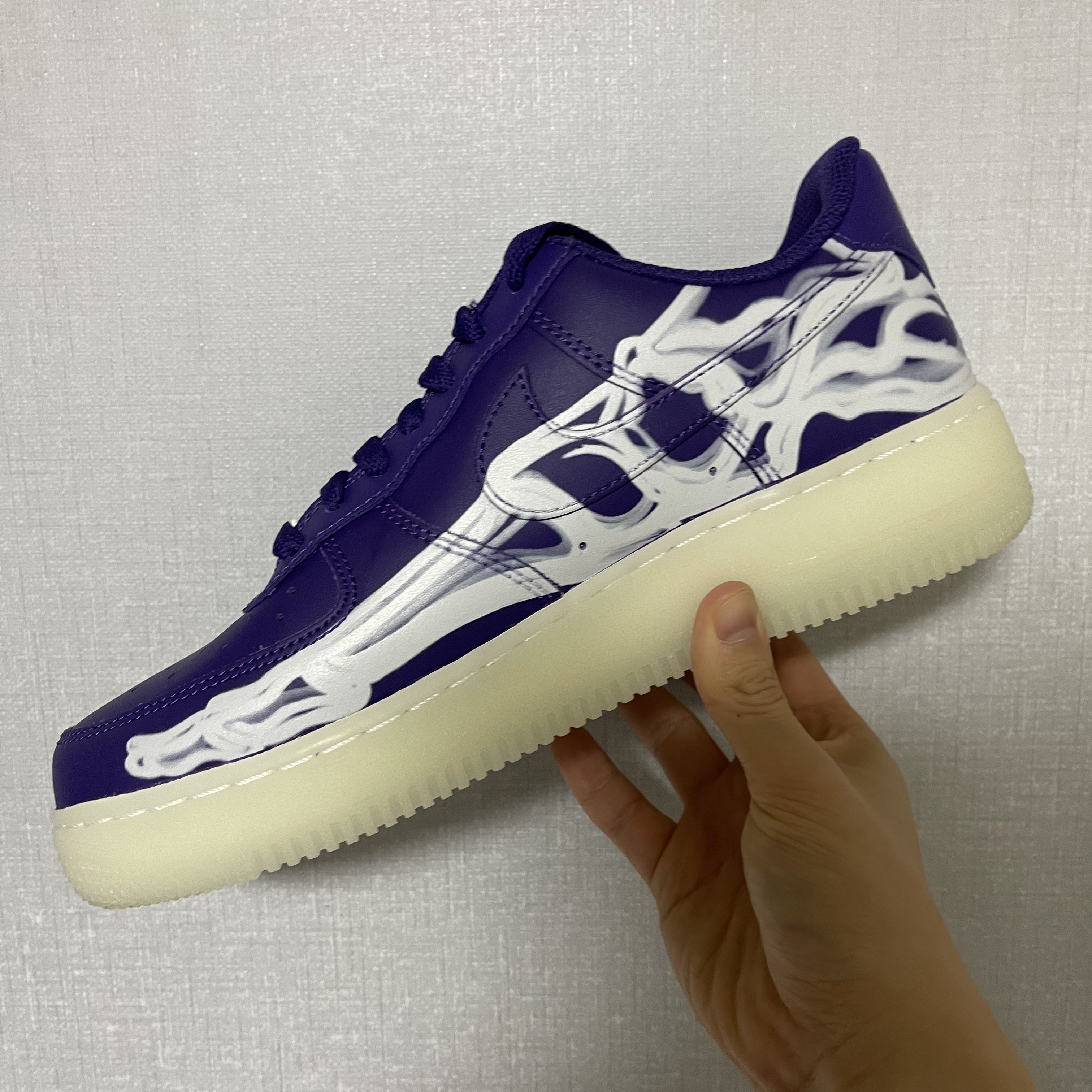 Nike Air Force 1 Low '07 Purple Skeleton 착용 스타일 - 2