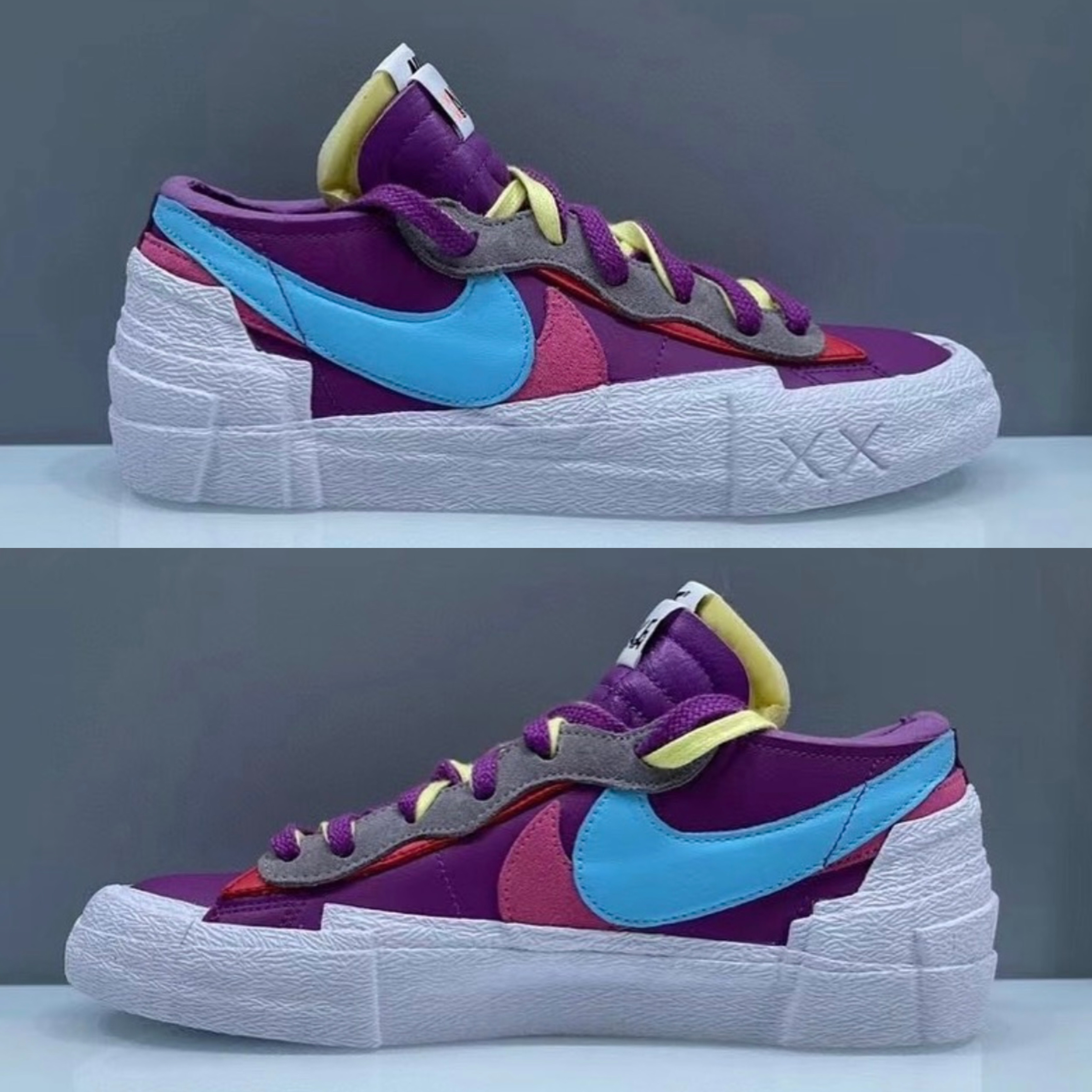 Nike x Sacai x Kaws Blazer Low Purple Dusk 착용 스타일 - 3