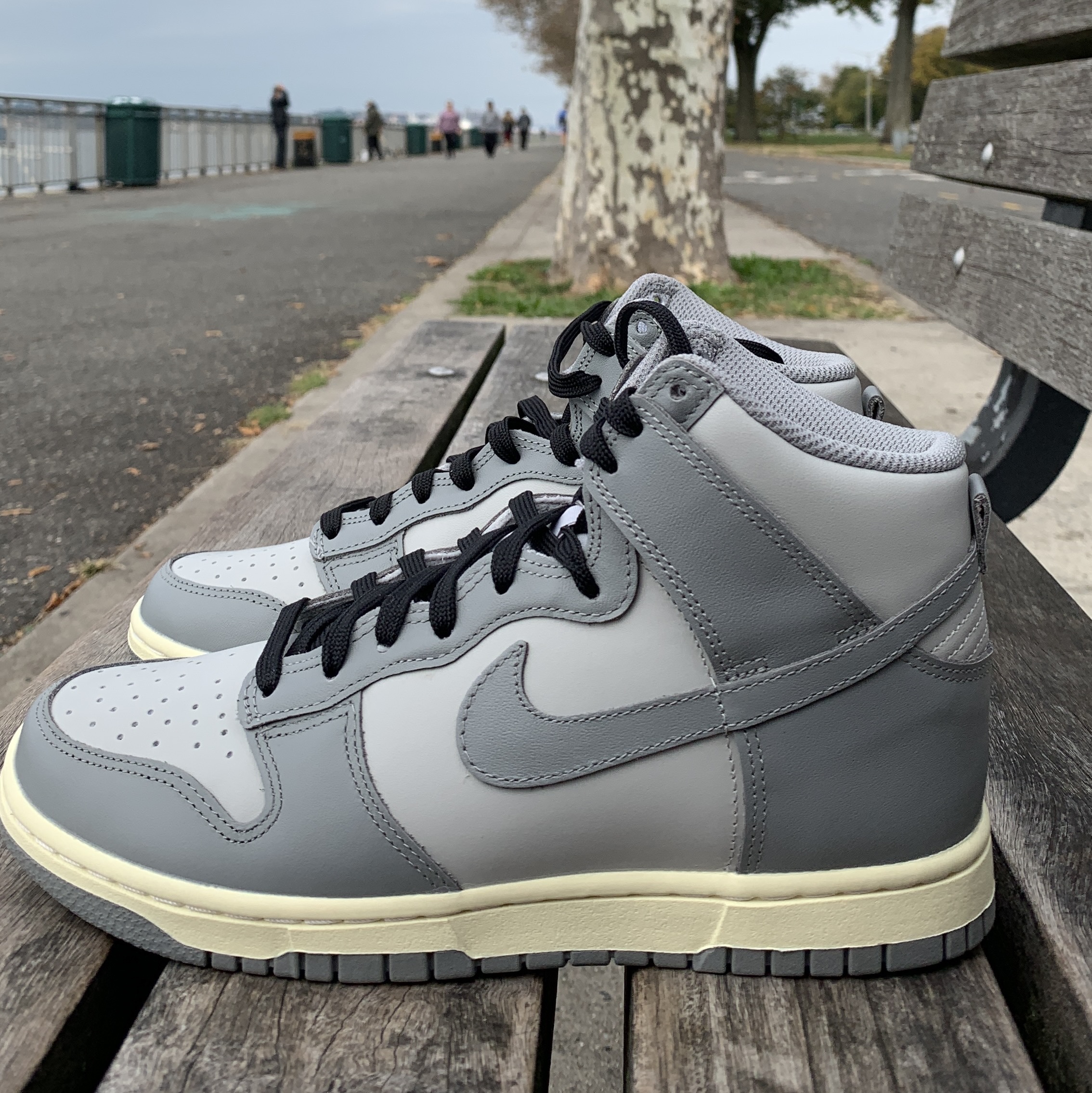 (W) Nike Dunk High Grey Fog 착용 스타일