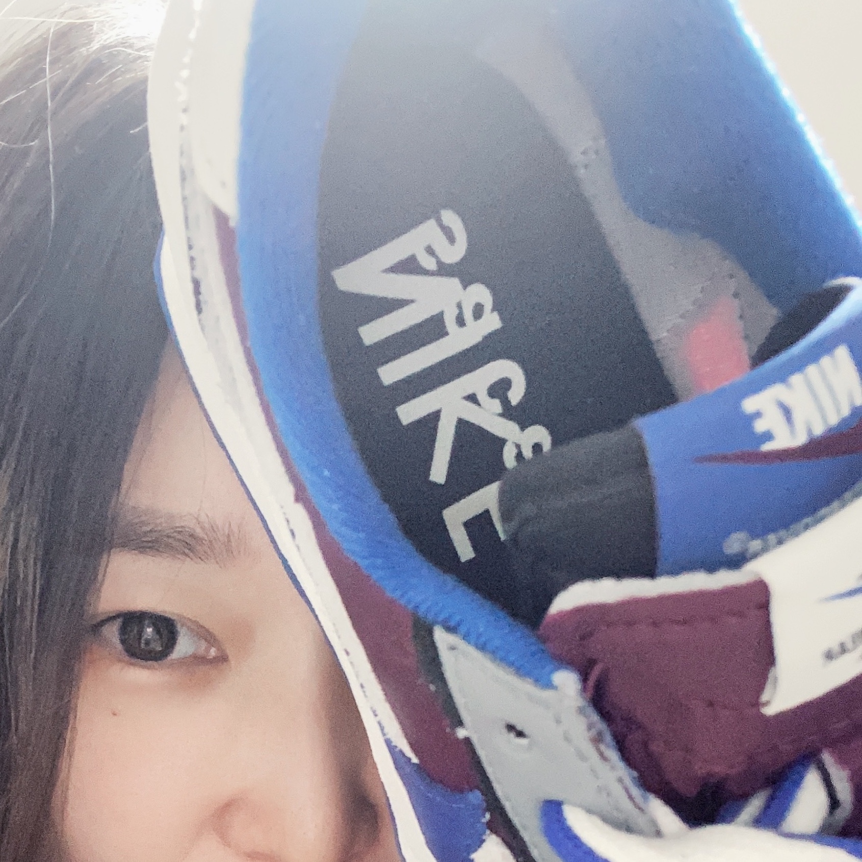 Nike x Sacai x Undercover LDWaffle Night Maroon Team Royal 착용 스타일