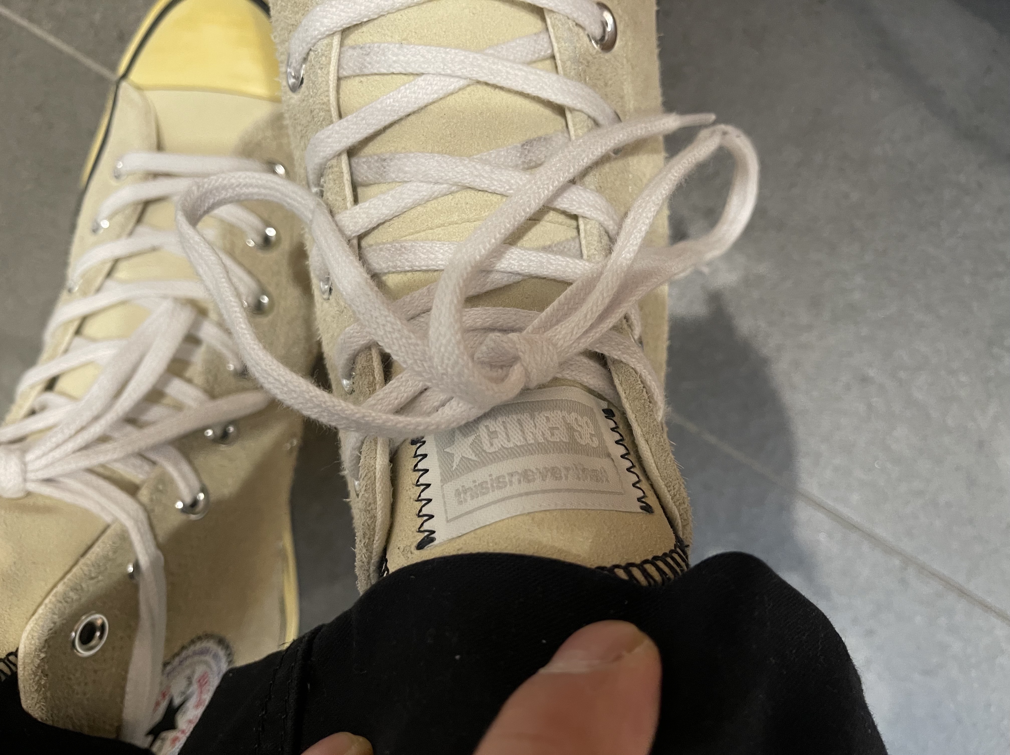 Converse x Thisisneverthat Chuck 70 High Lemon Icing 착용 스타일 - 2