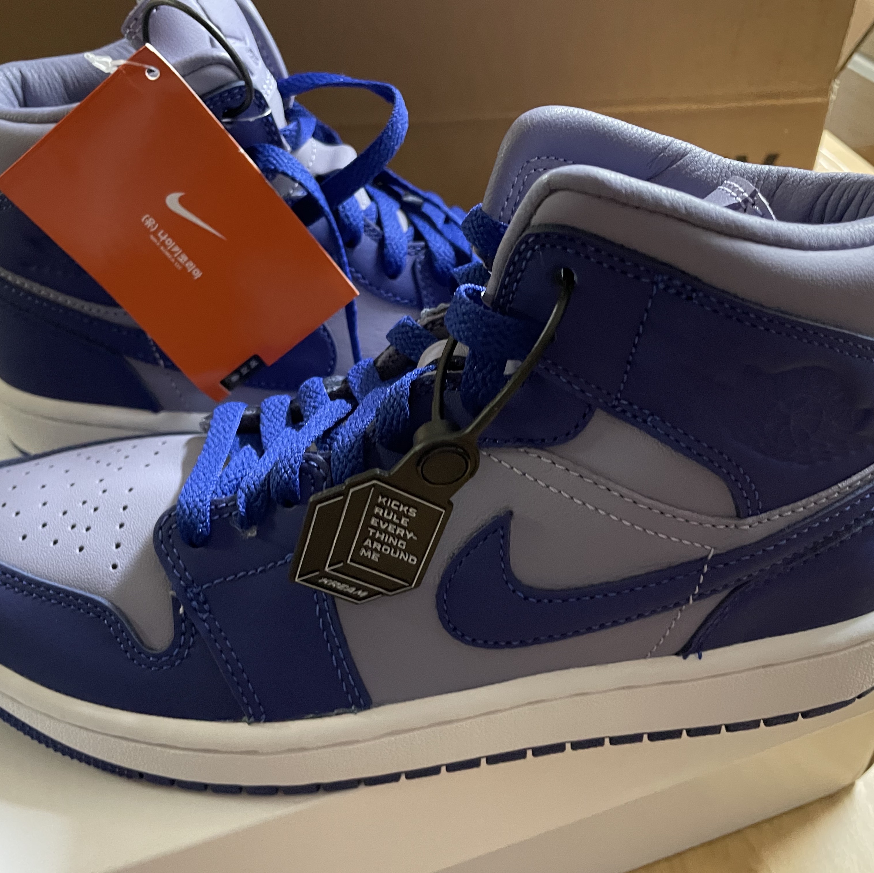 (W) Jordan 1 Mid SE Iron Purple 착용 스타일 - 3