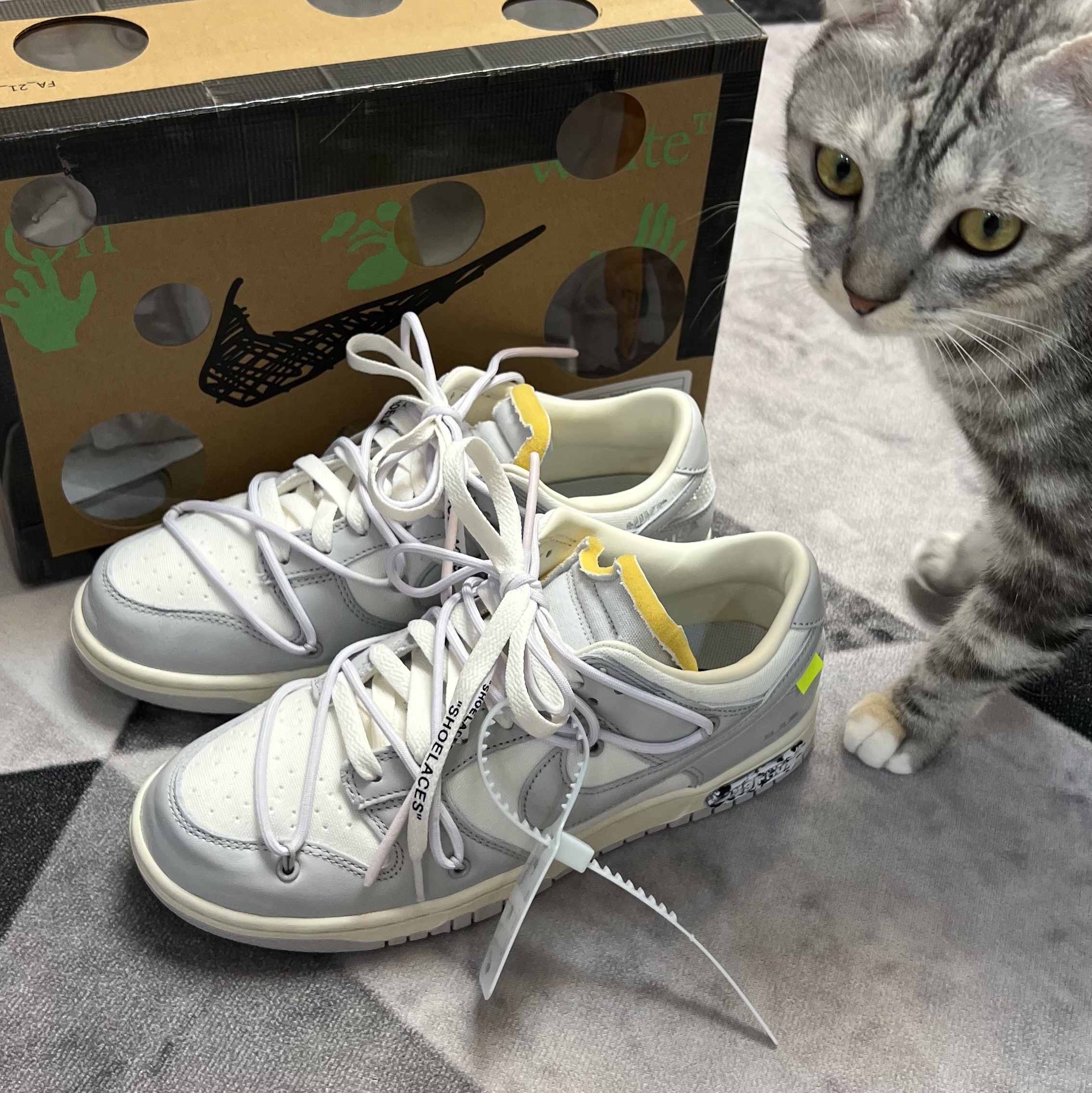 Nike x Off-White Dunk Low The 50 - Lot 49 착용 스타일 - 3