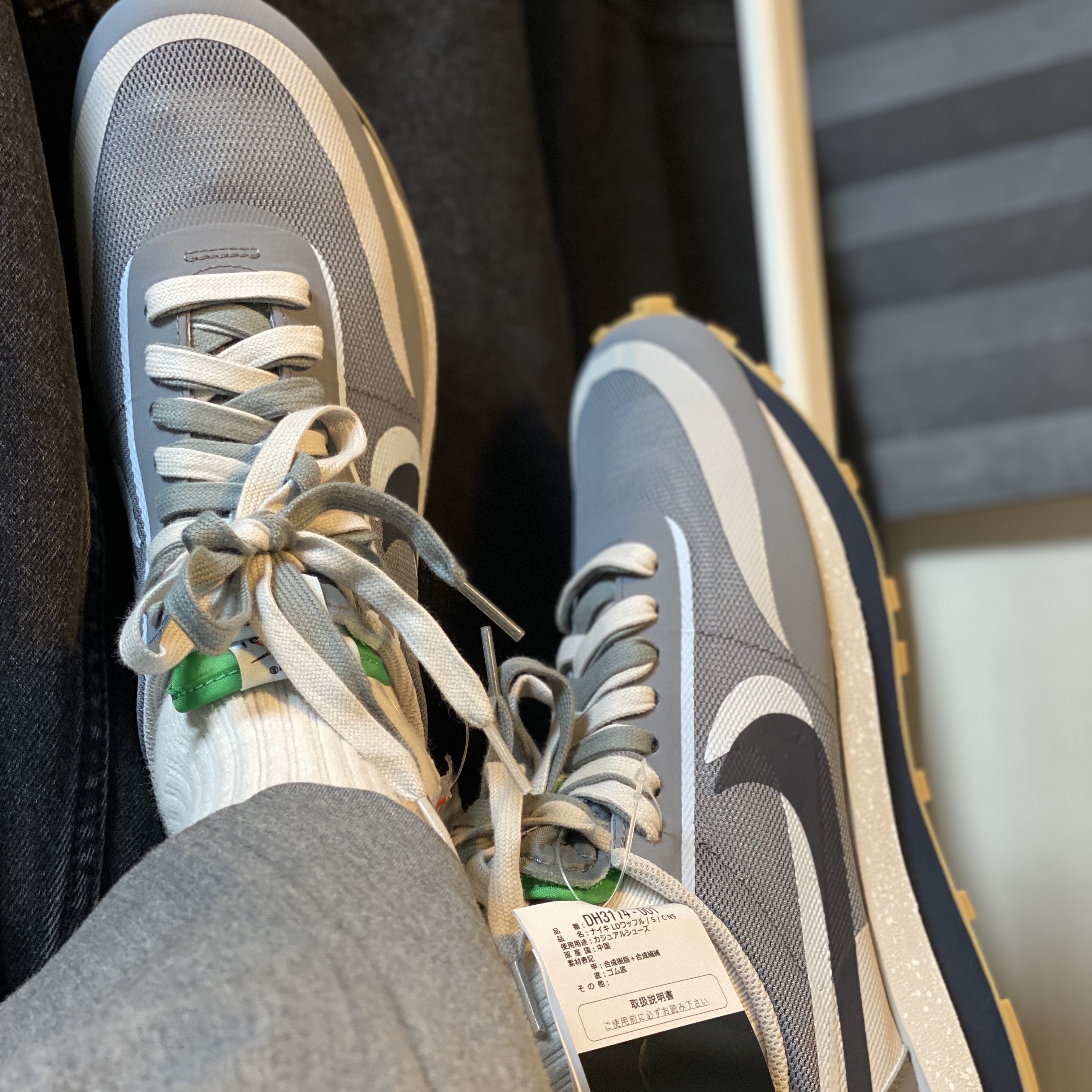 Nike x Sacai x Clot LDWaffle Cool Grey 착용 스타일 - 1