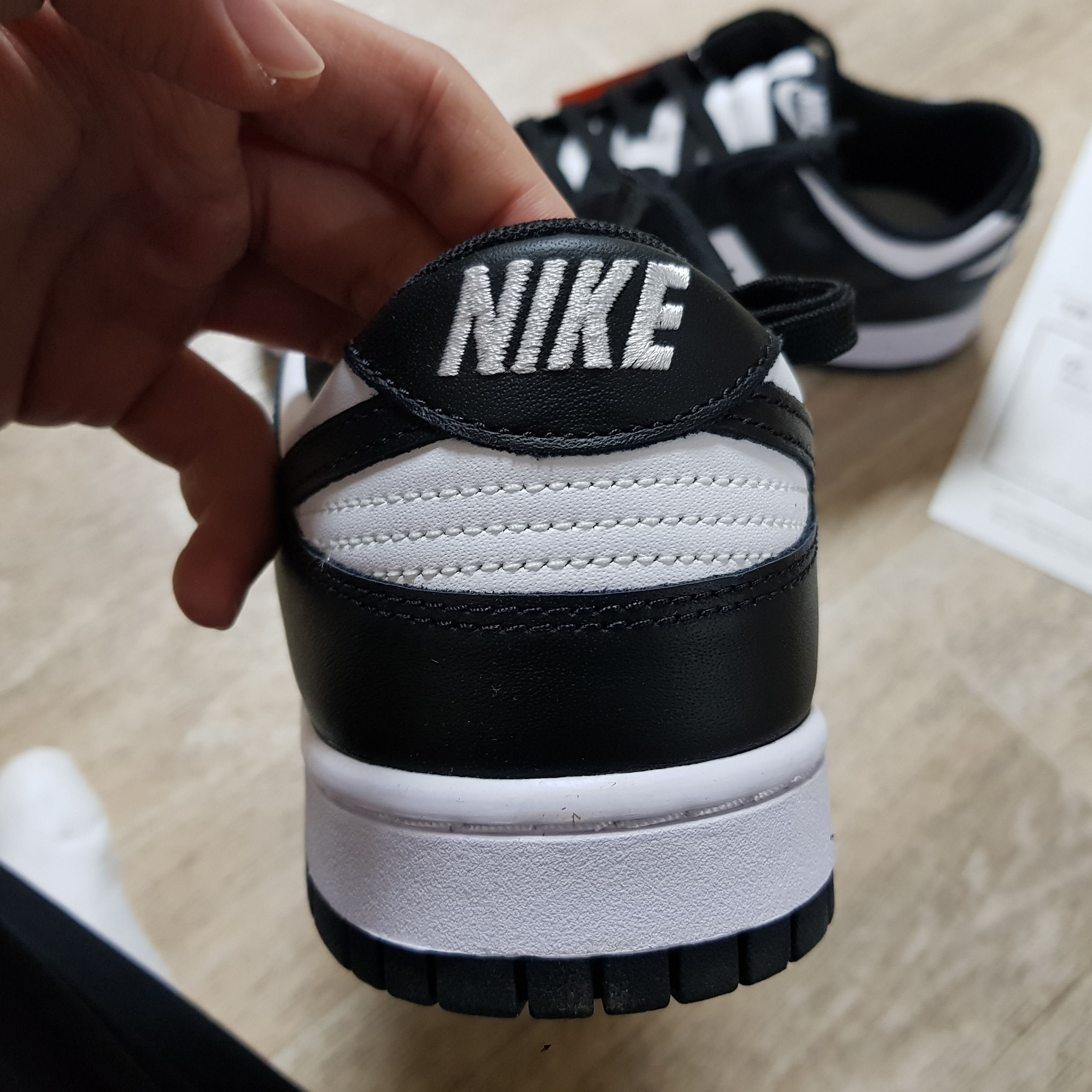 Nike Dunk Low Retro Black, (W) Nike Dunk Low Black 착용 스타일 - 4