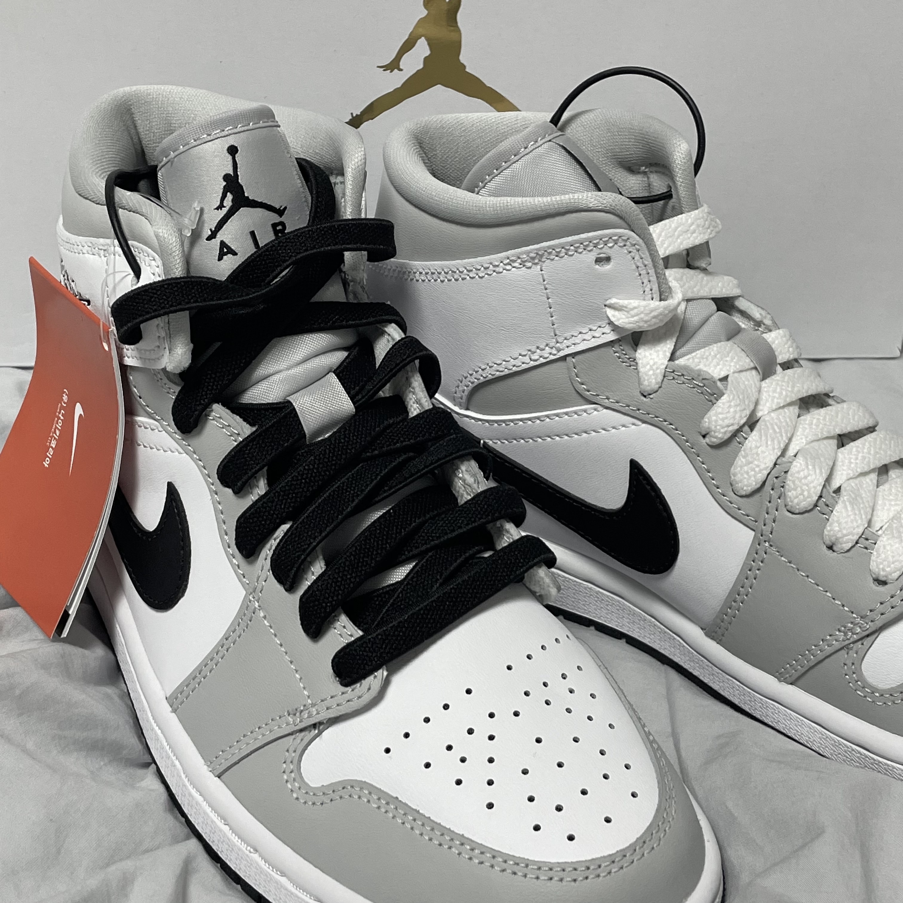 (W) Jordan 1 Mid Grey Fog 착용 스타일