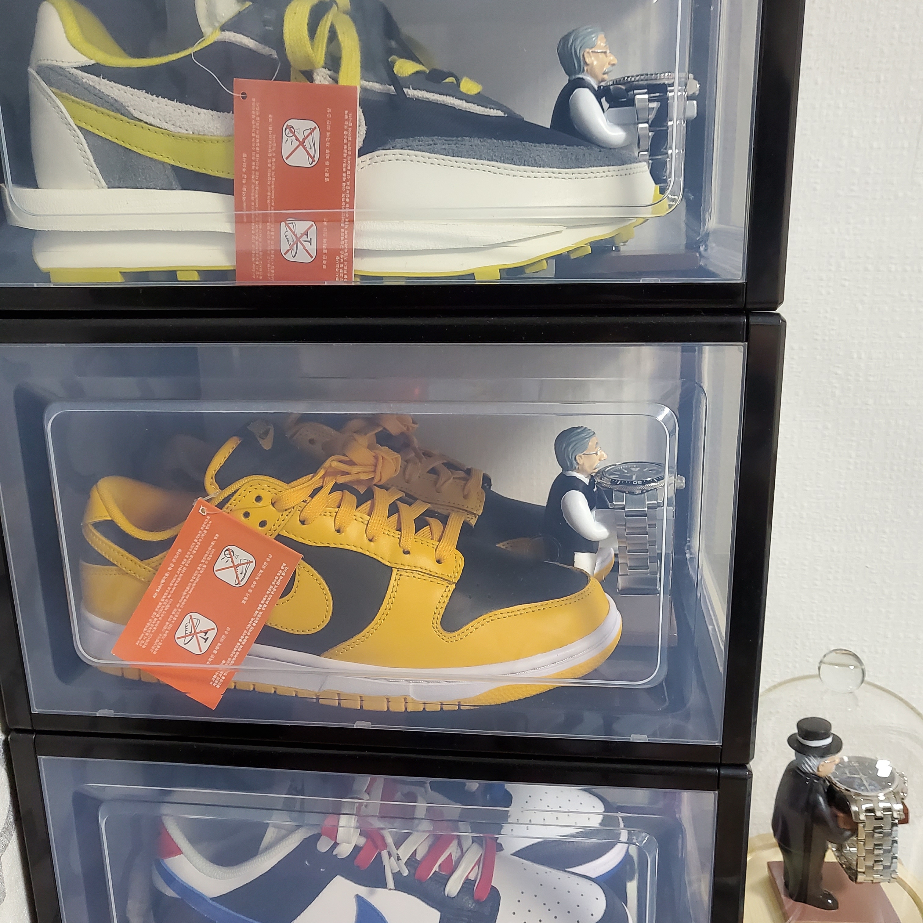 Nike x Sacai x Undercover LDWaffle Black Bright Citron, Nike Dunk Low SE Seoul 착용 스타일